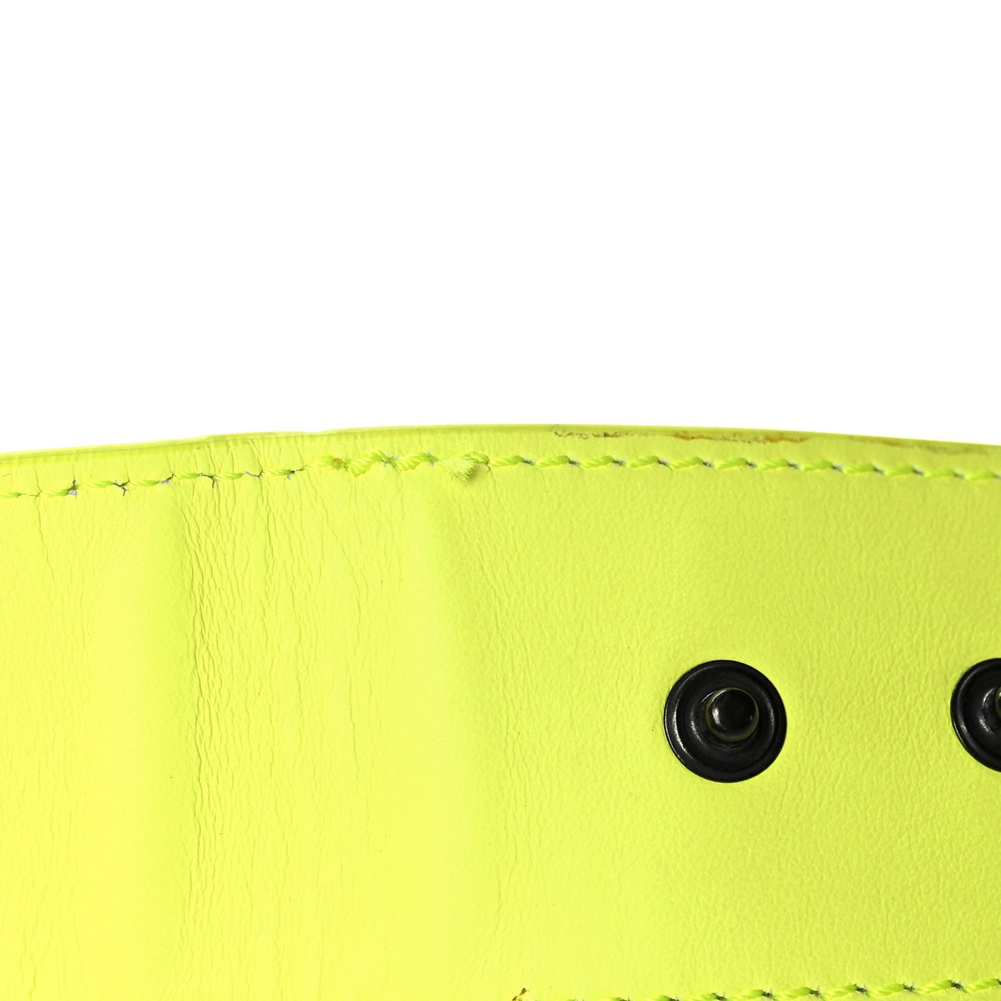Calfskin Embossed Leg Pouch Fluo Yellow
