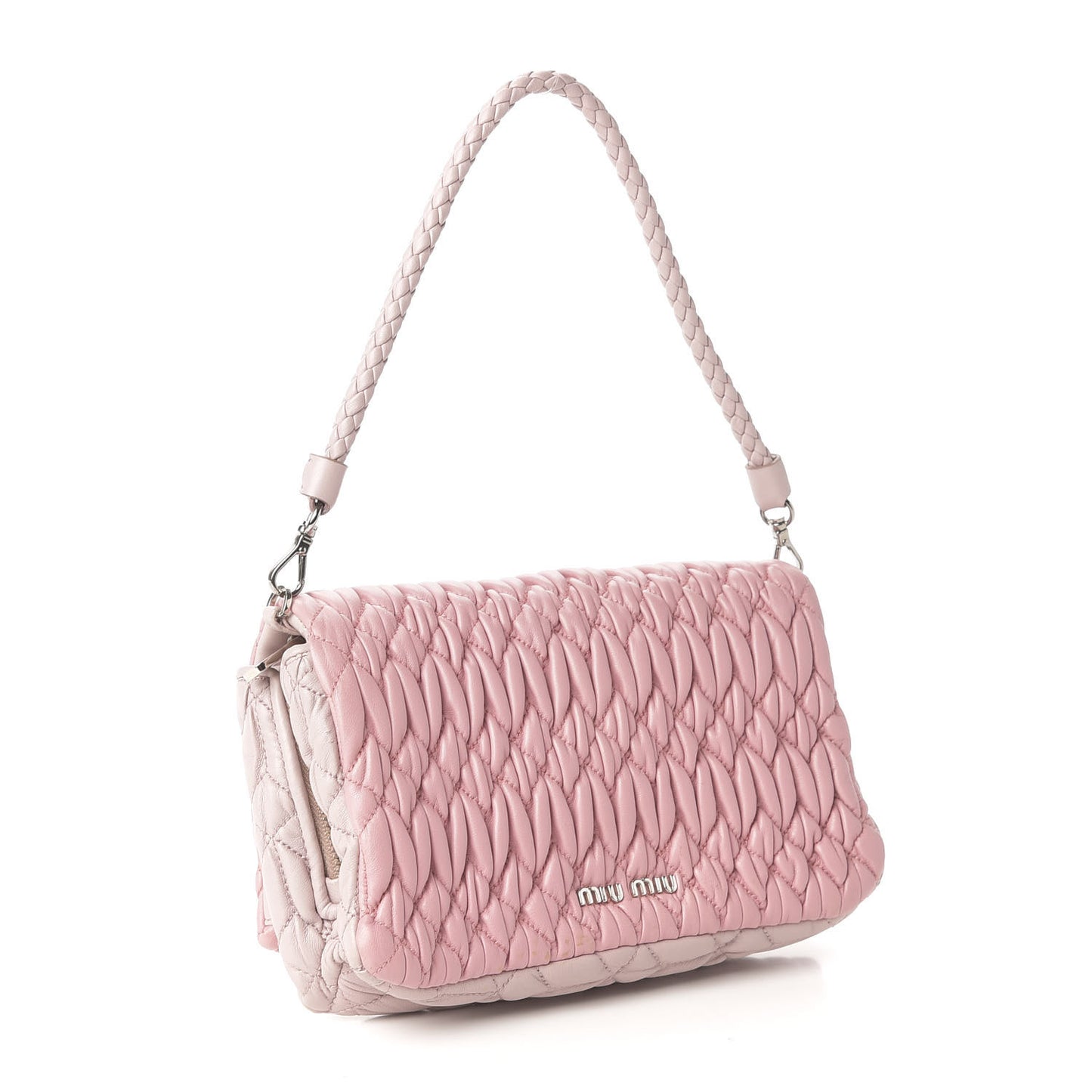 Nappa Matelasse Crystal Shoulder Bag Rosa