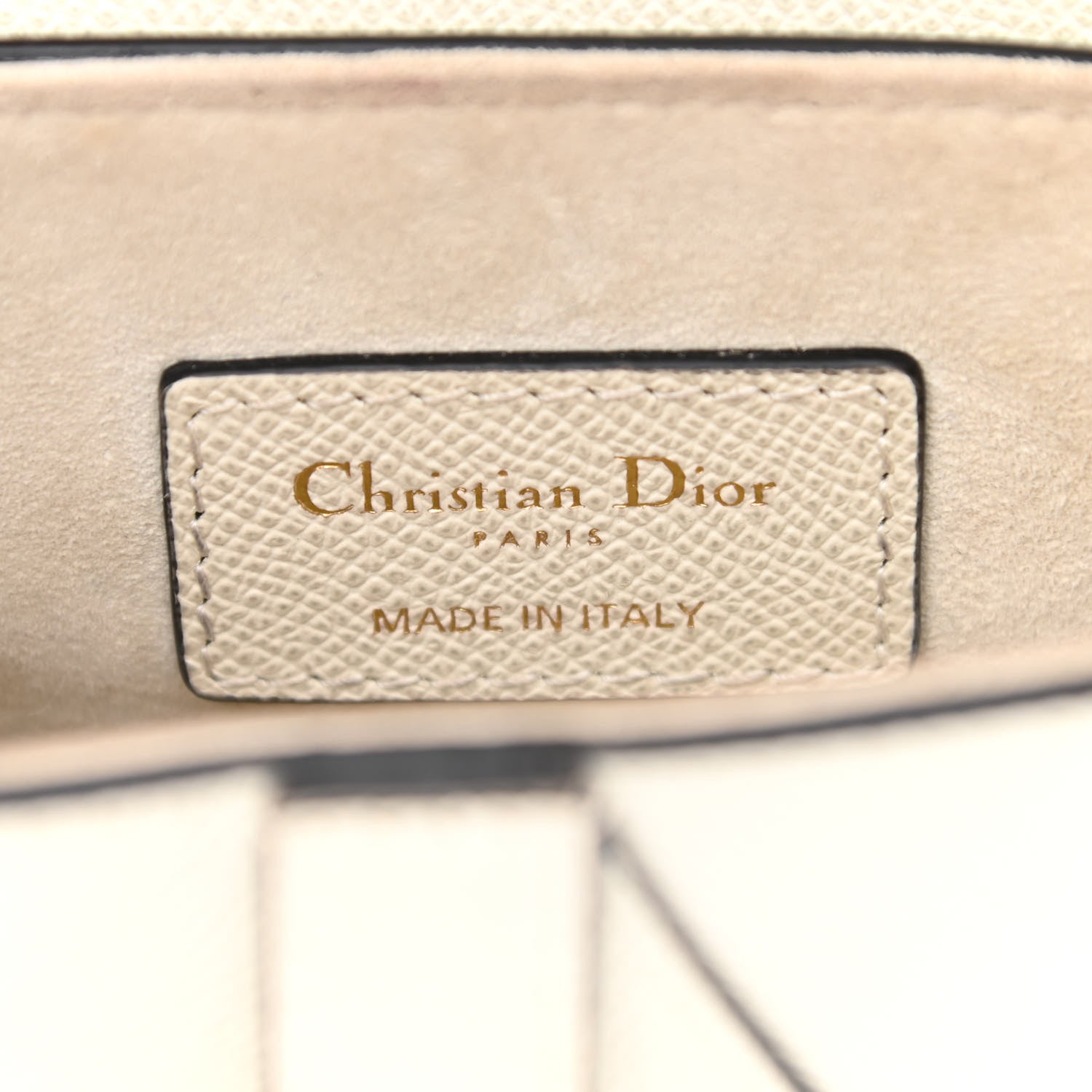 Christian Dior Grained Calfskin Mini Saddle Bag White 6 of 10