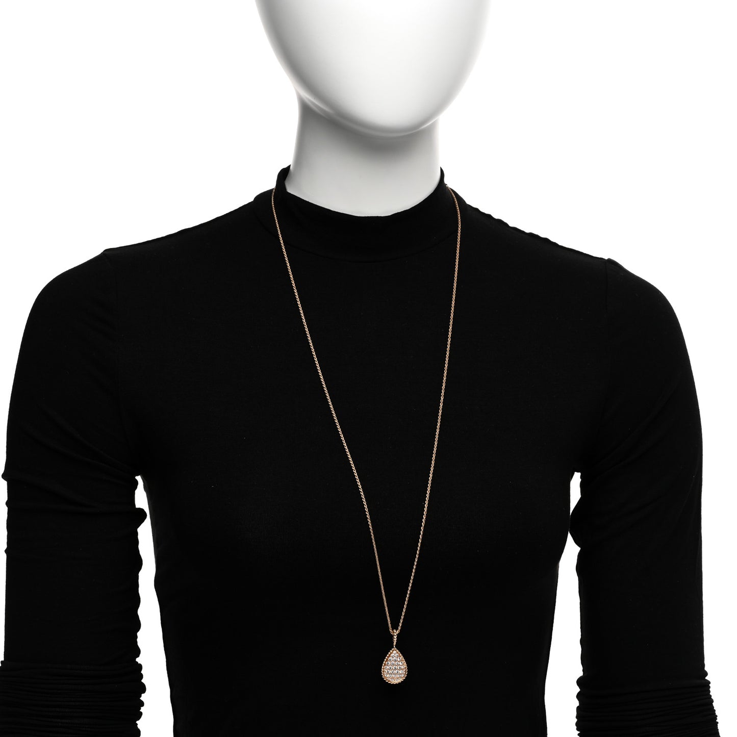 18K Yellow Gold Diamond L Serpent Boheme Necklace
