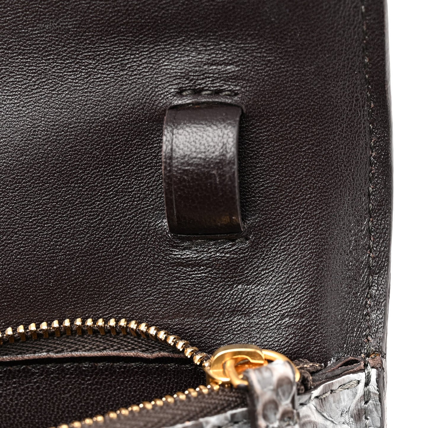 Snakeskin Medium Classic Box Flap Bag Storm