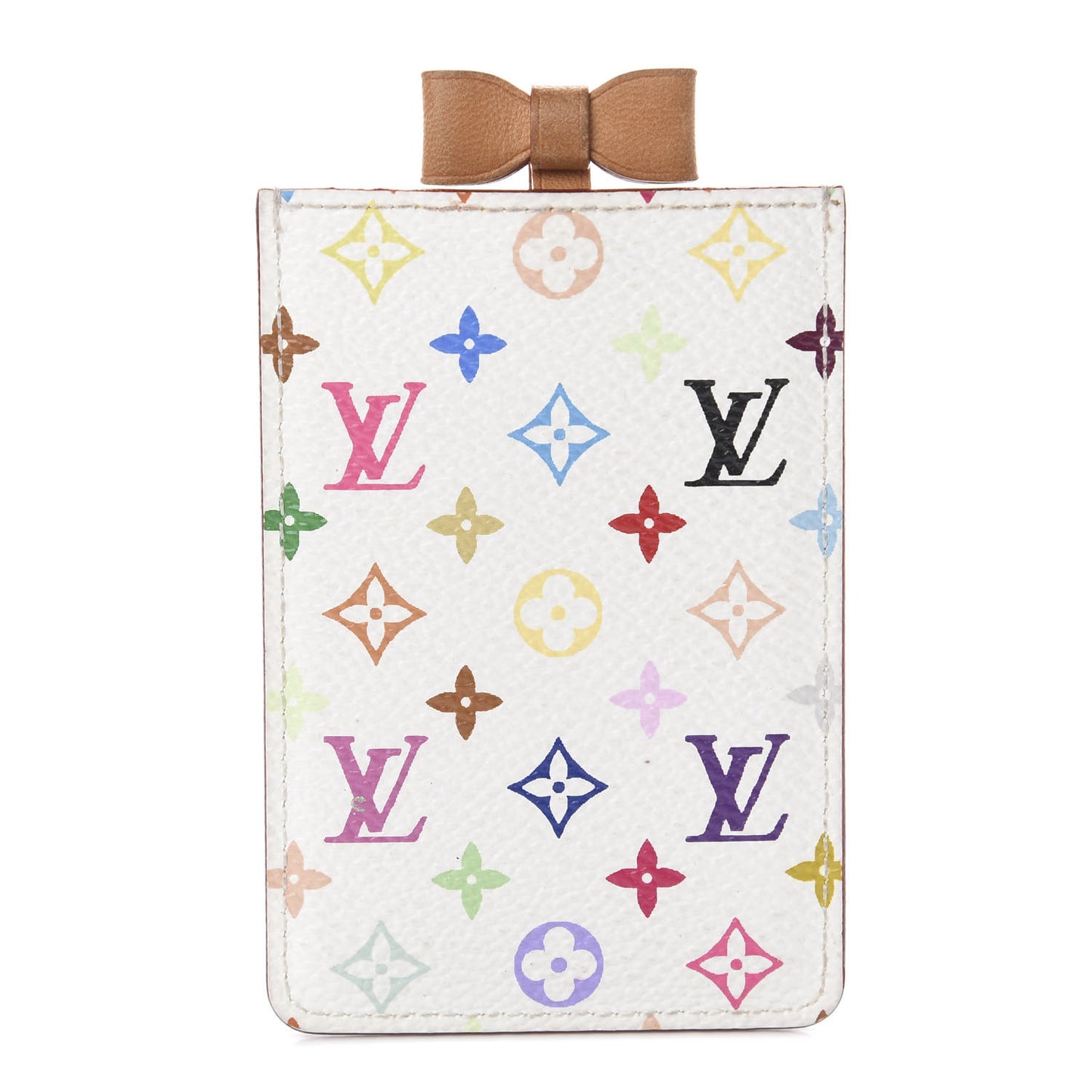 Monogram Multicolor Mirror and Case Pouch White