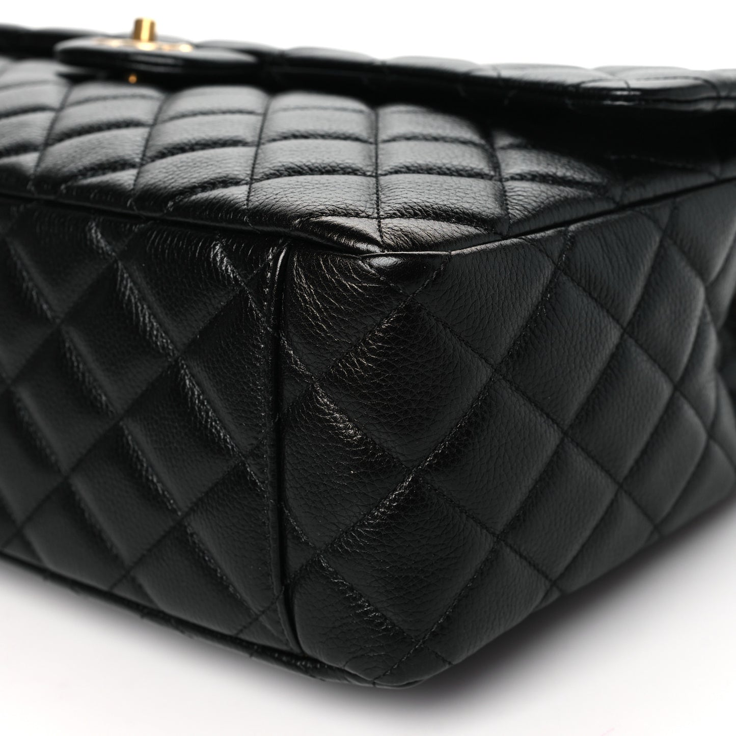 Caviar Quilted XXL Travel Flap Bag Black