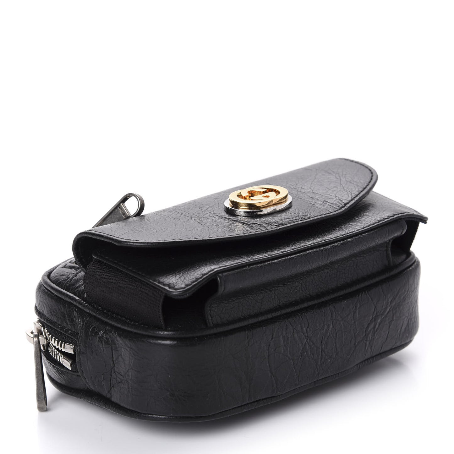 Fluffy Calfskin Mini Morpheus Belt Bag 70 28 Black