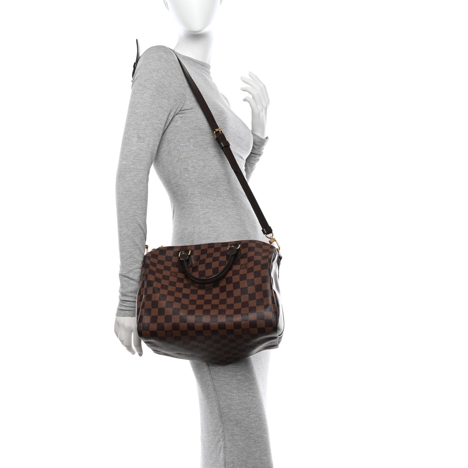 Louis Vuitton Damier Ebene Speedy Bandouliere 30 2 of 12