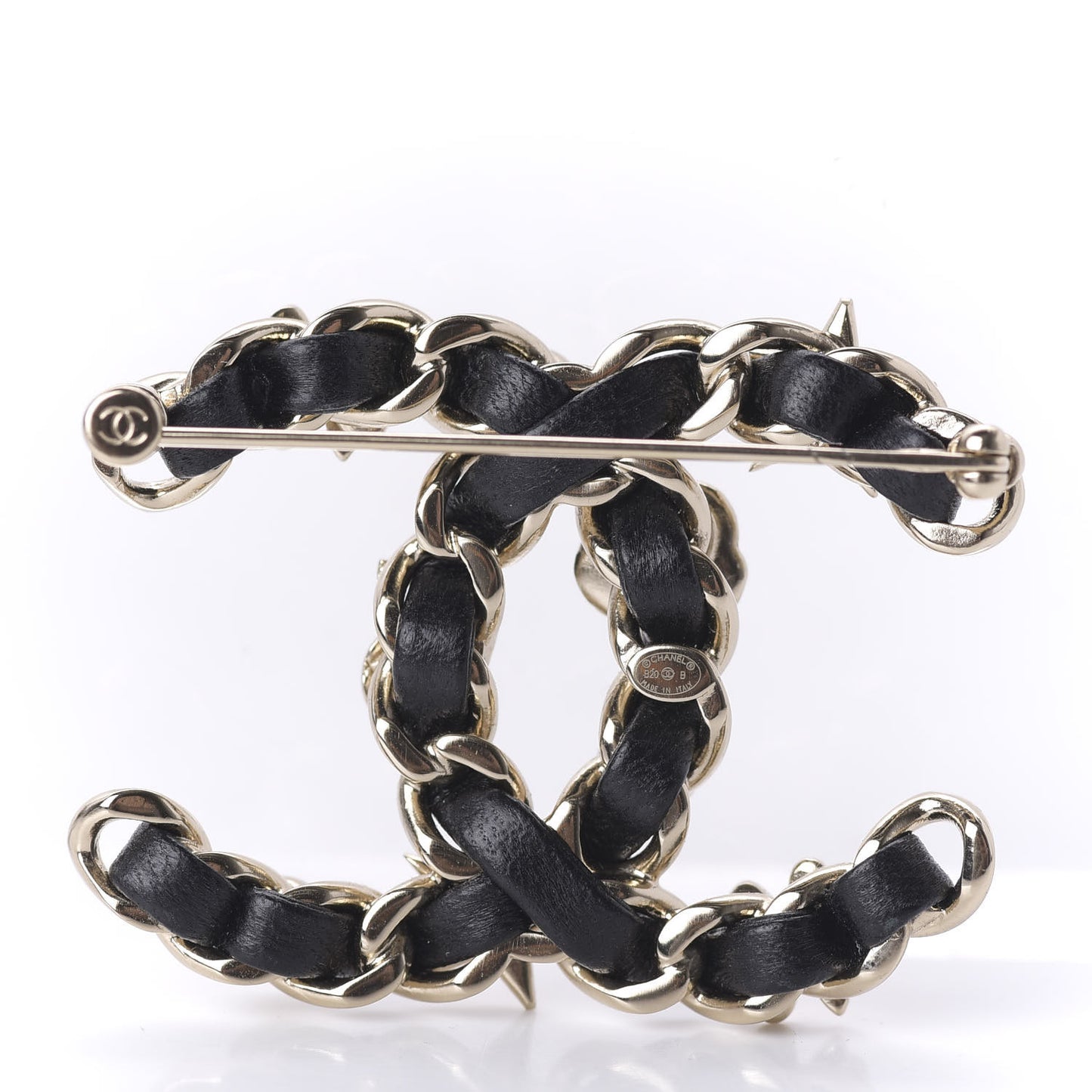 Lambskin Pearl Strass Sergeant Brooch Gold