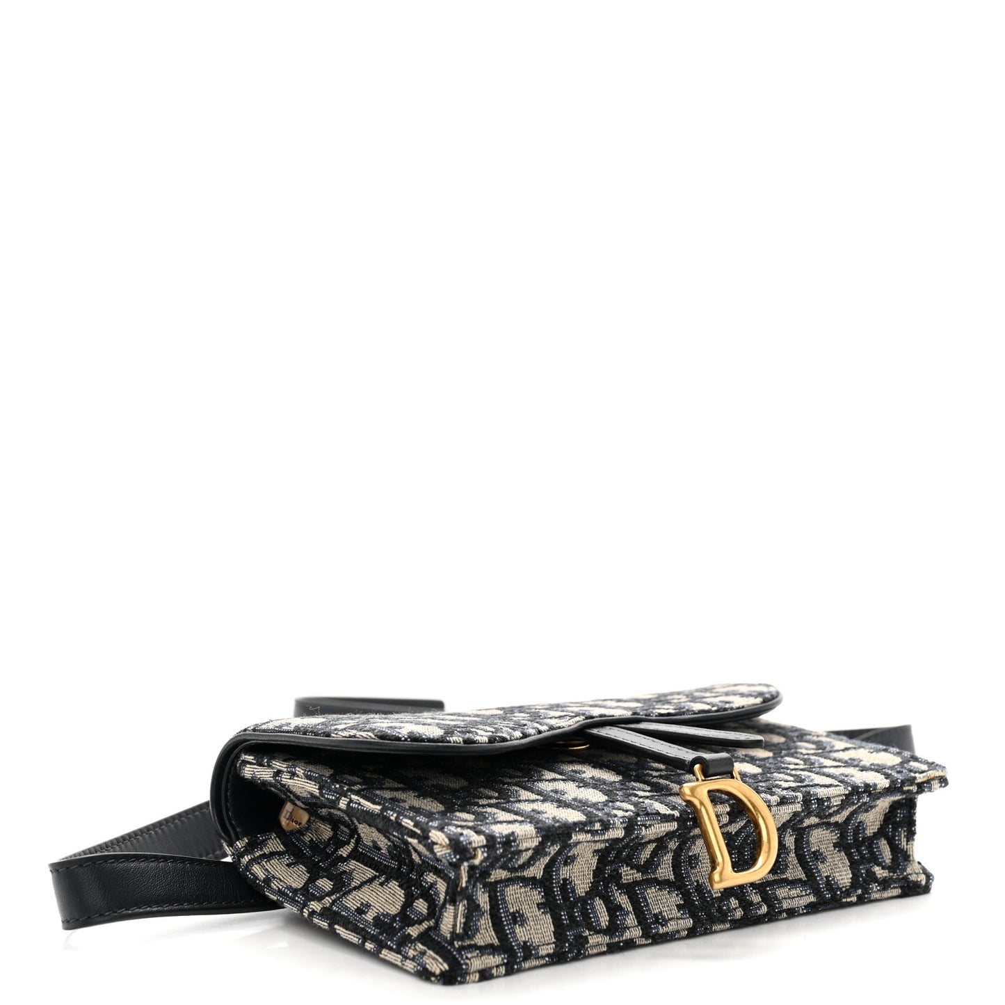 Oblique Saddle Belt Bag Blue