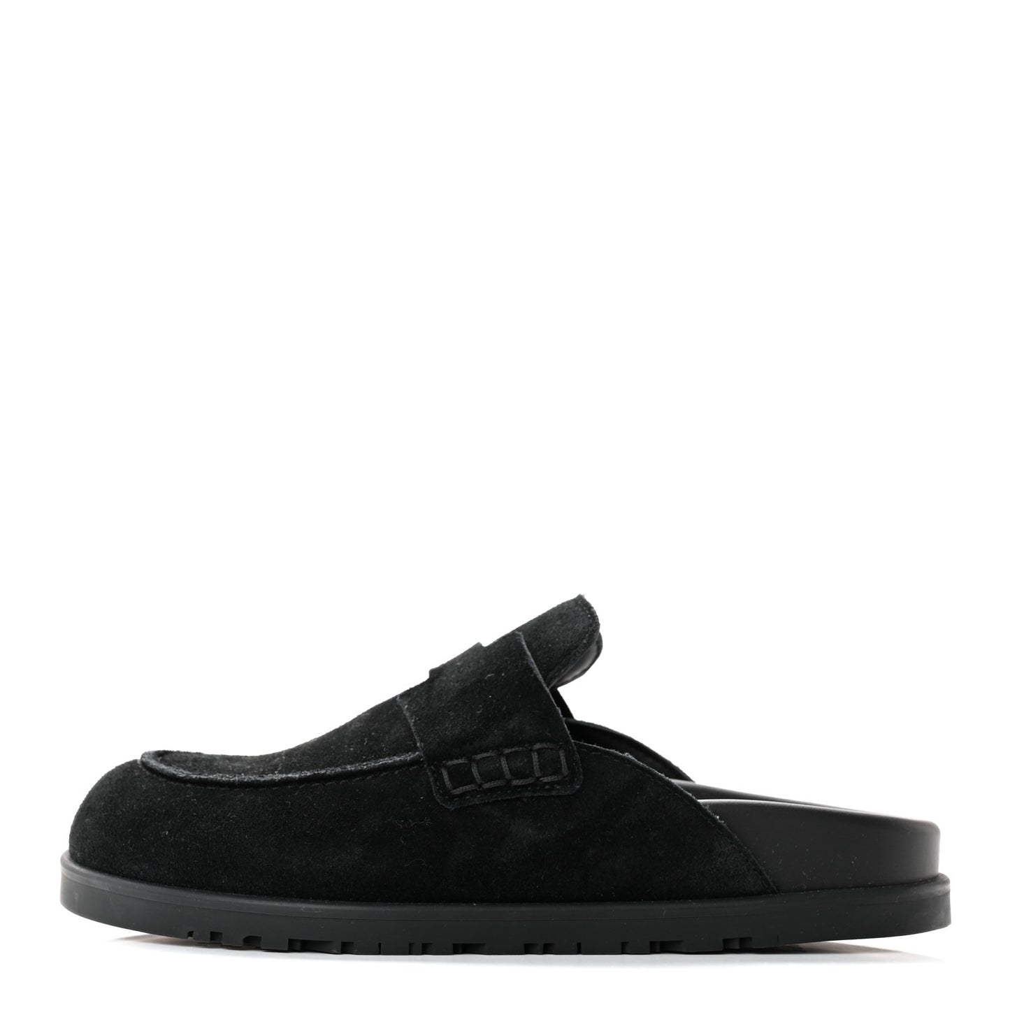 Suede Calfskin Go Mules 35 Black