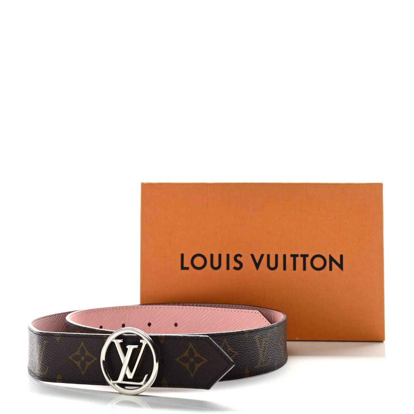 Monogram Epi 35mm LV Circle Reversible Belt 90 36 Rose Ballerine
