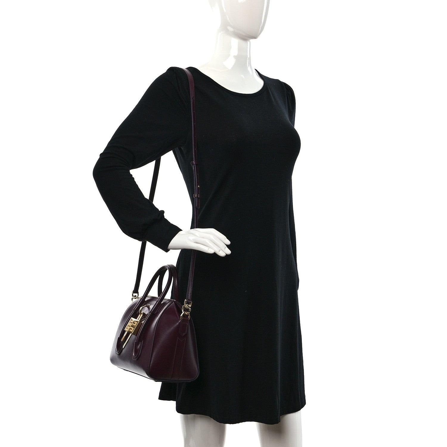 Givenchy Box Calfskin Mini Lock Antigona Oxblood Red 2 of 9