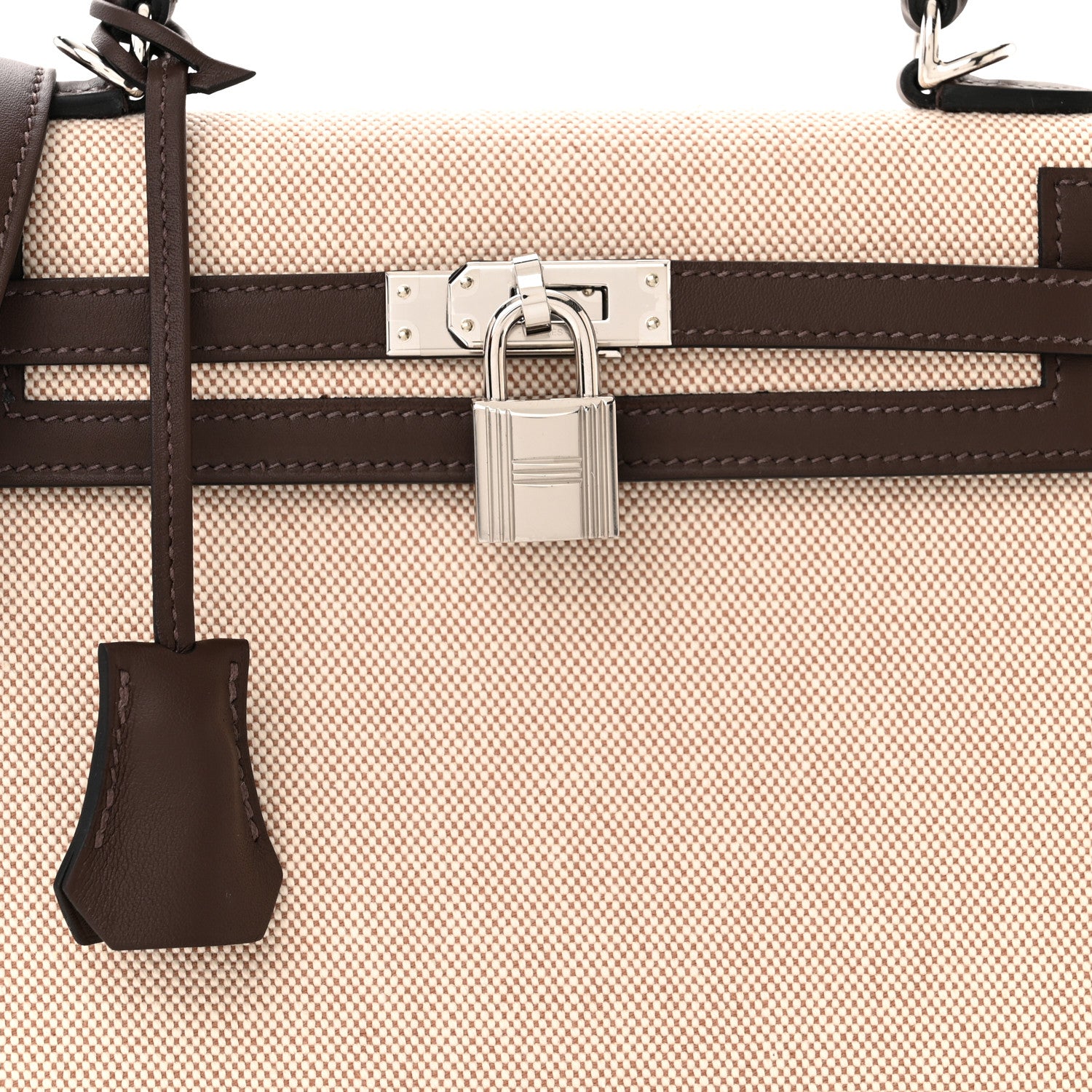 Hermes Toile Swift Verso Kelly Sellier 25 Ecru Rouge Sellier 8 of 11