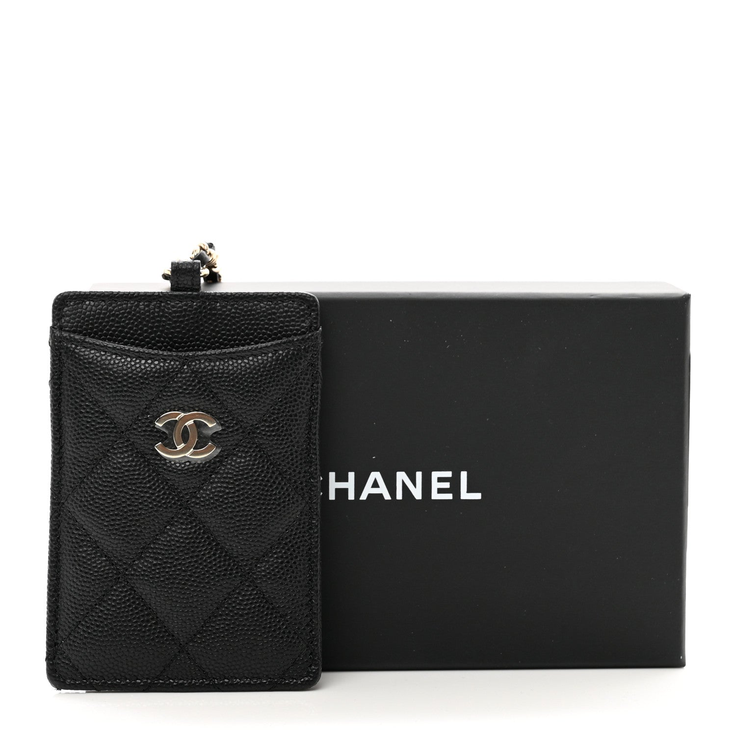 Chanel Caviar Quilted Card Holder On Chain Black 8 of 8