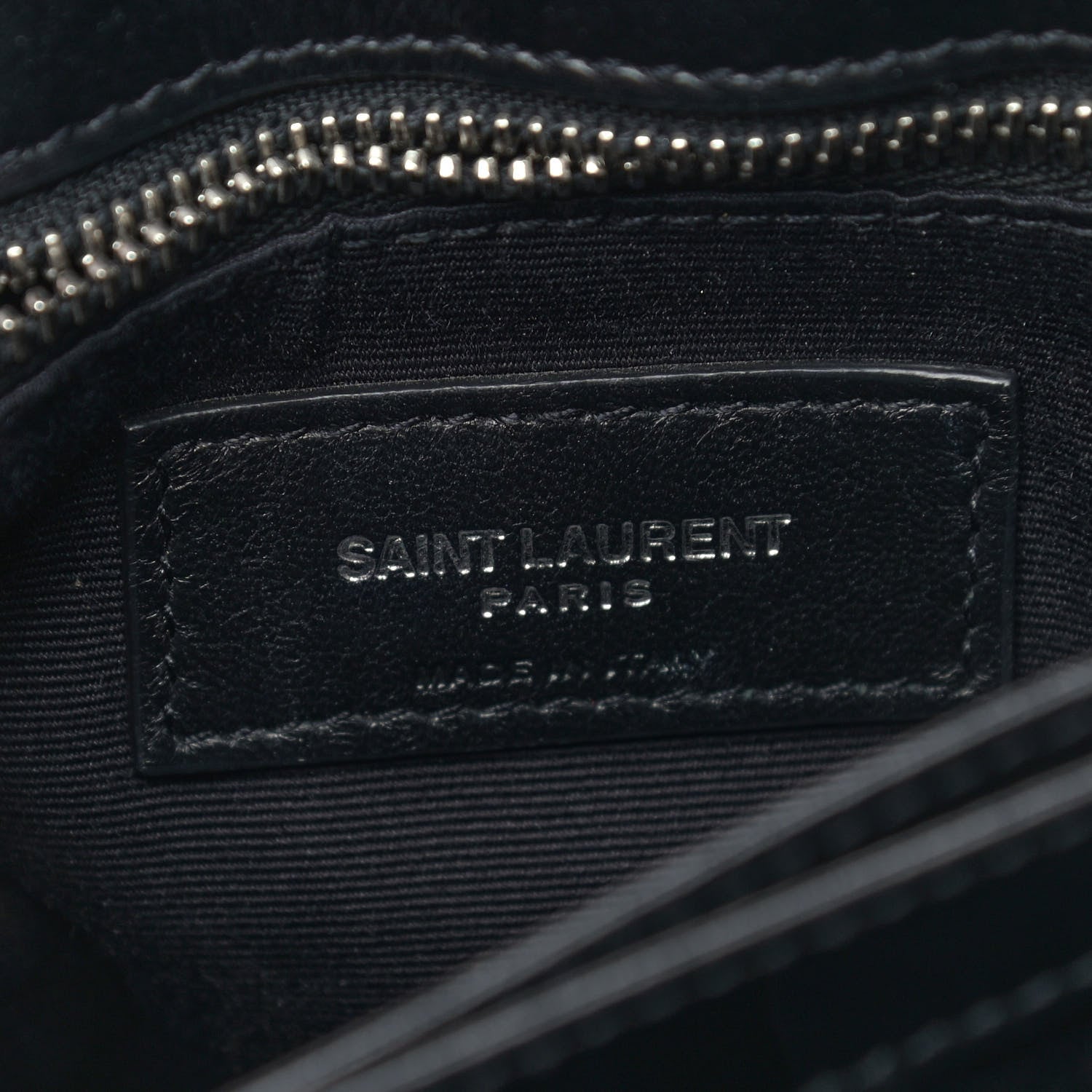 Saint Laurent Calfskin Y Quilted Monogram Toy Loulou Crossbody Bag Black 6 of 11