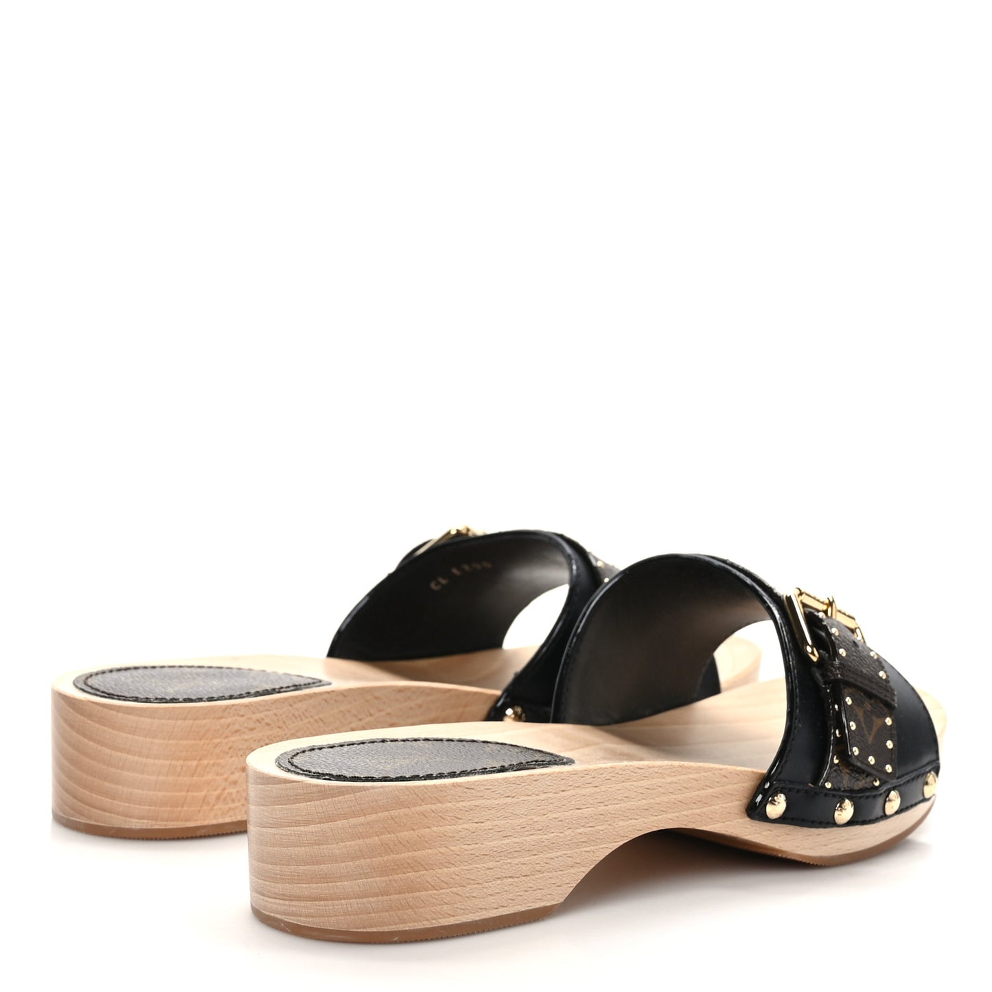 Calfskin Monogram Cottage Mules 41 Black