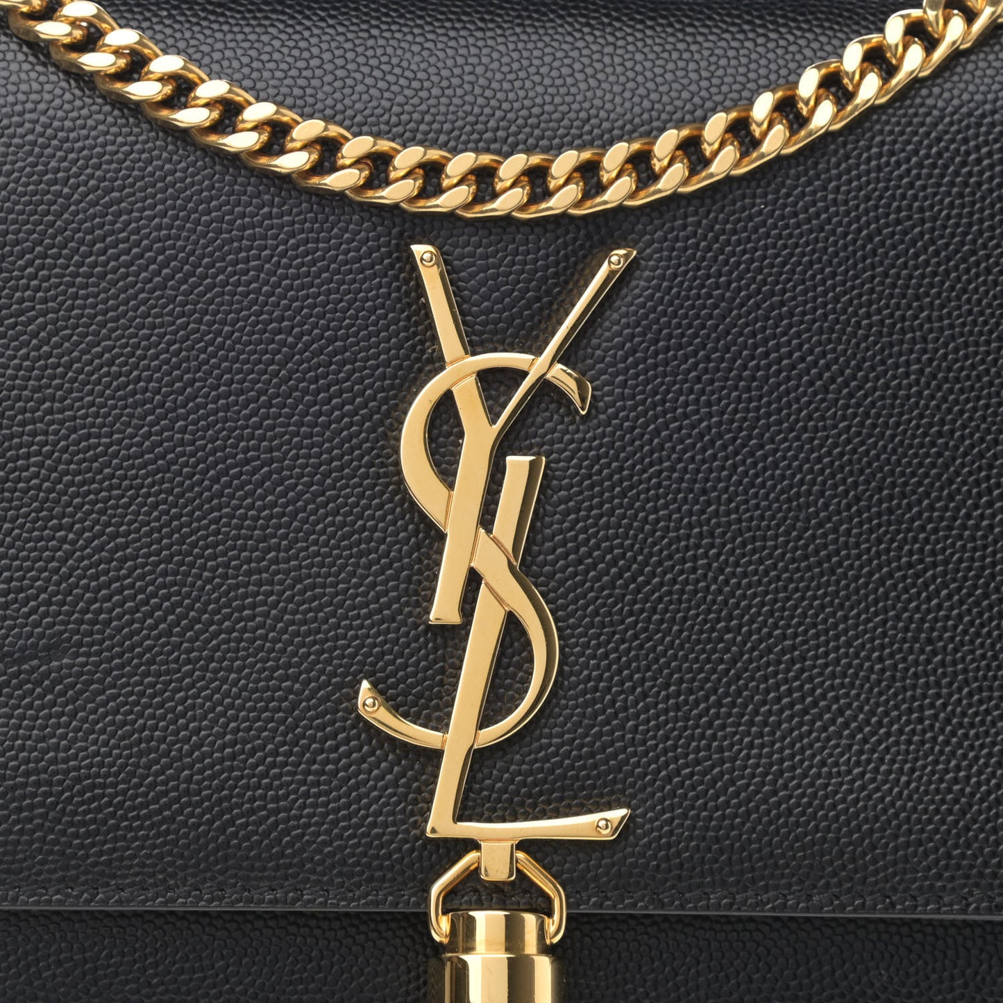 Grain De Poudre Small Classic Monogram Kate Tassel Satchel Black