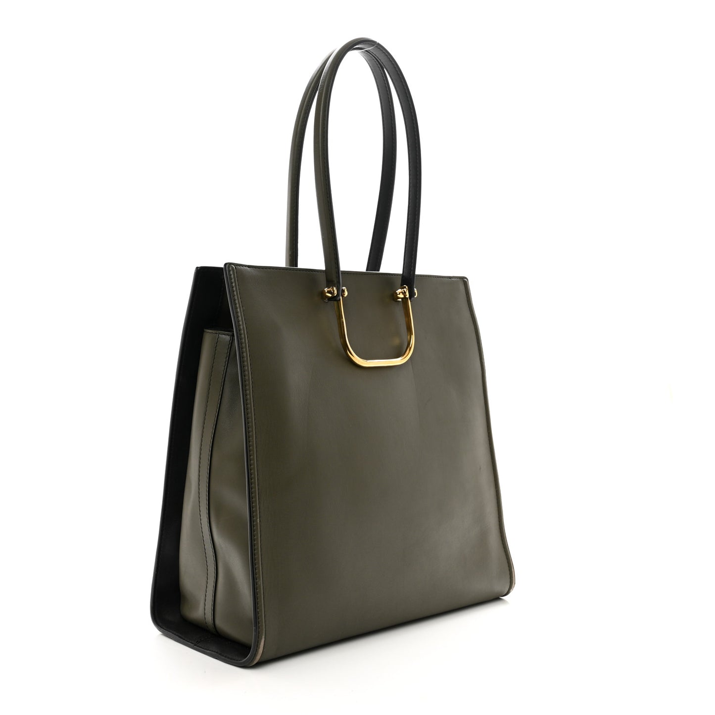 Calfskin The Tall Story Shoulder Bag Khaki