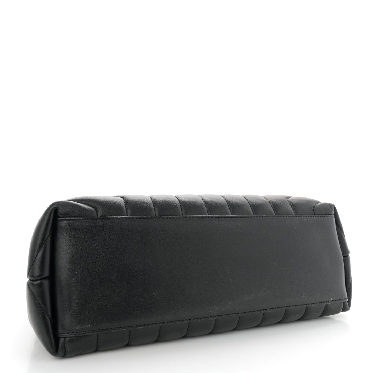 Calfskin Y Quilted Monogram Medium Loulou Chain Satchel Black