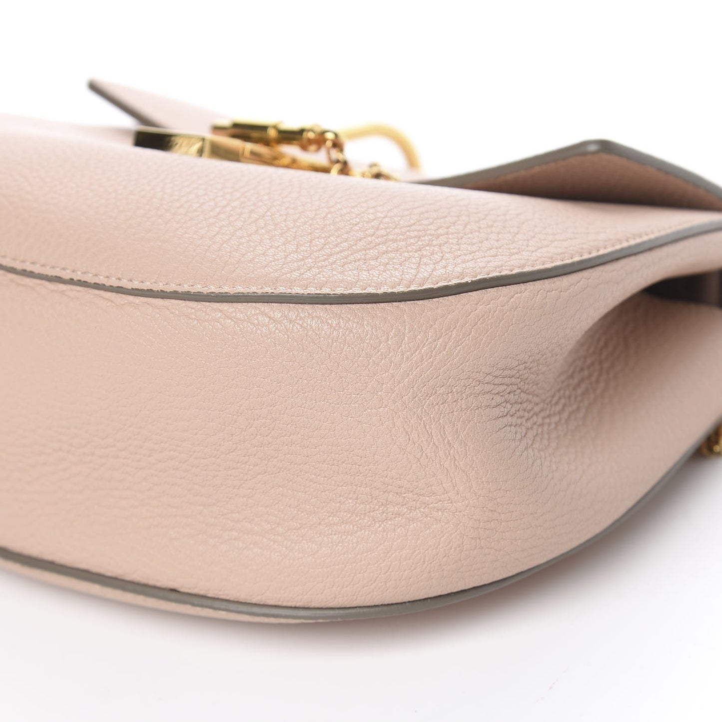 Grained Lambskin Drew Shoulder Bag Cement Pink