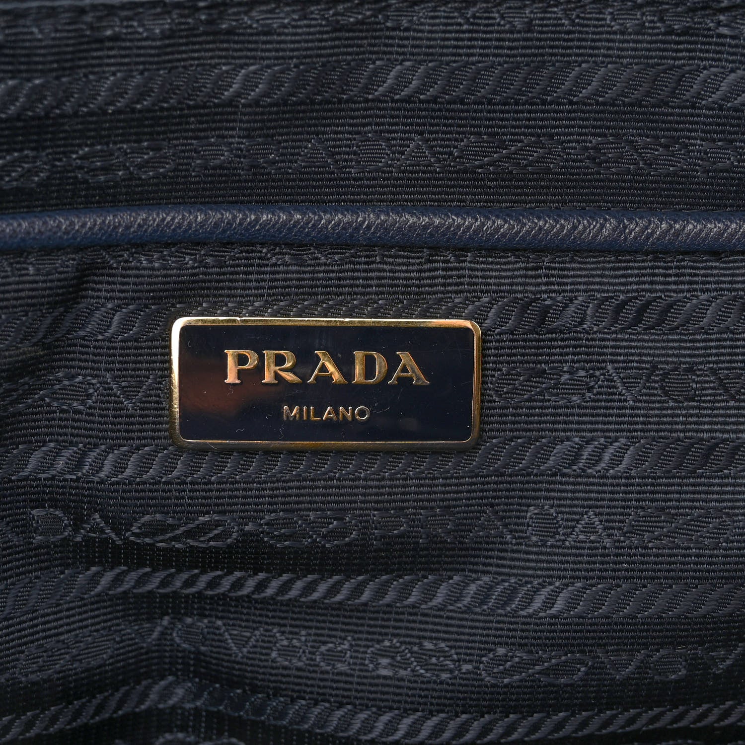 Prada Tessuto Nylon Saffiano Tote Blue 5 of 8