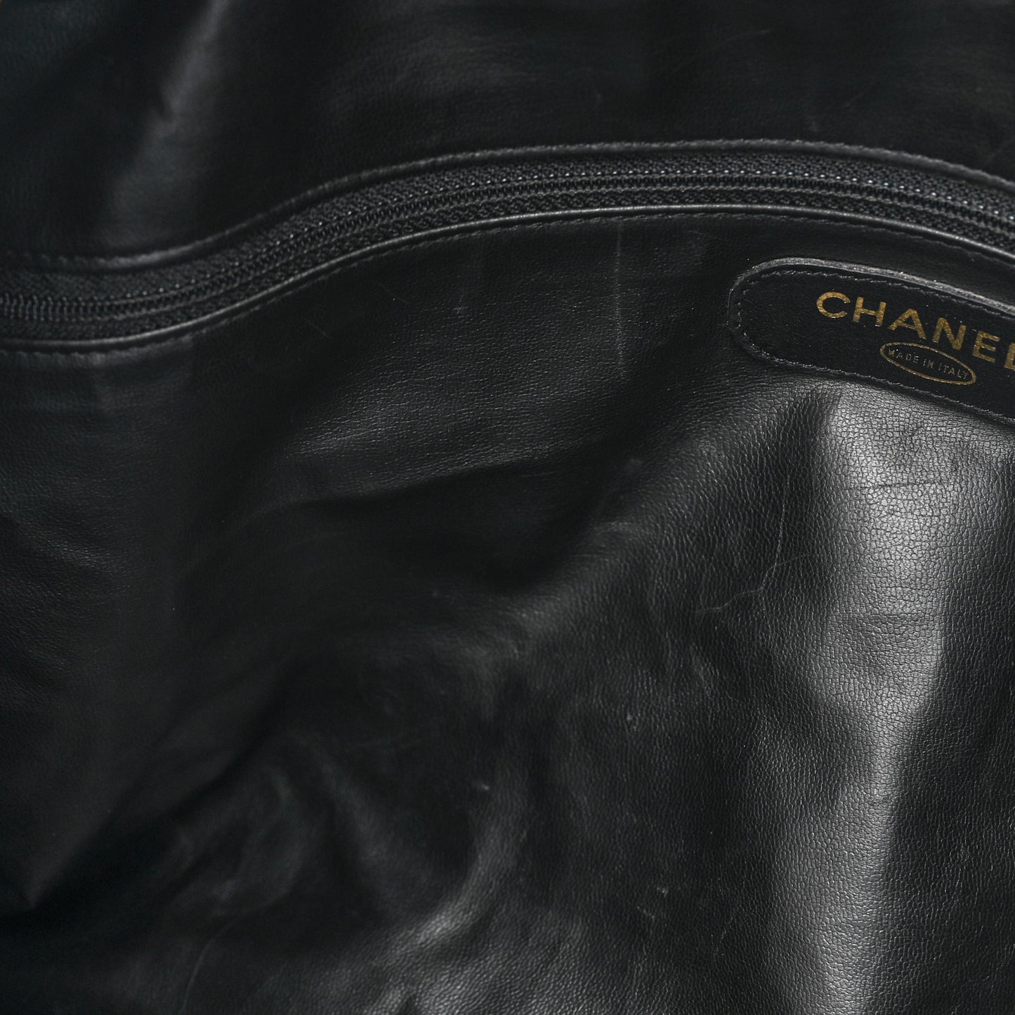 Calfskin Stitched CC Boston Black