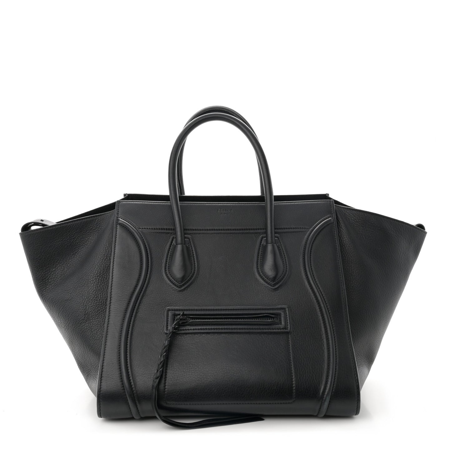 Supple Calfskin Medium Phantom Luggage Black