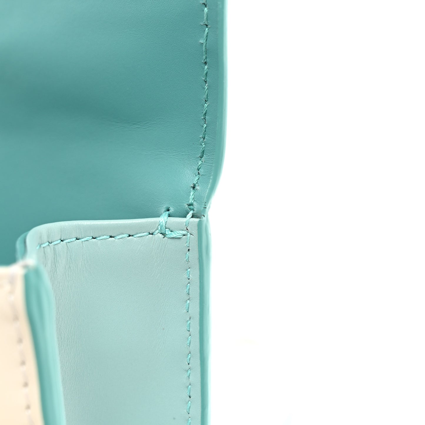 Calfskin Contrast Serpenti Forever Top Handle Tropical Turquoise Milky Opal