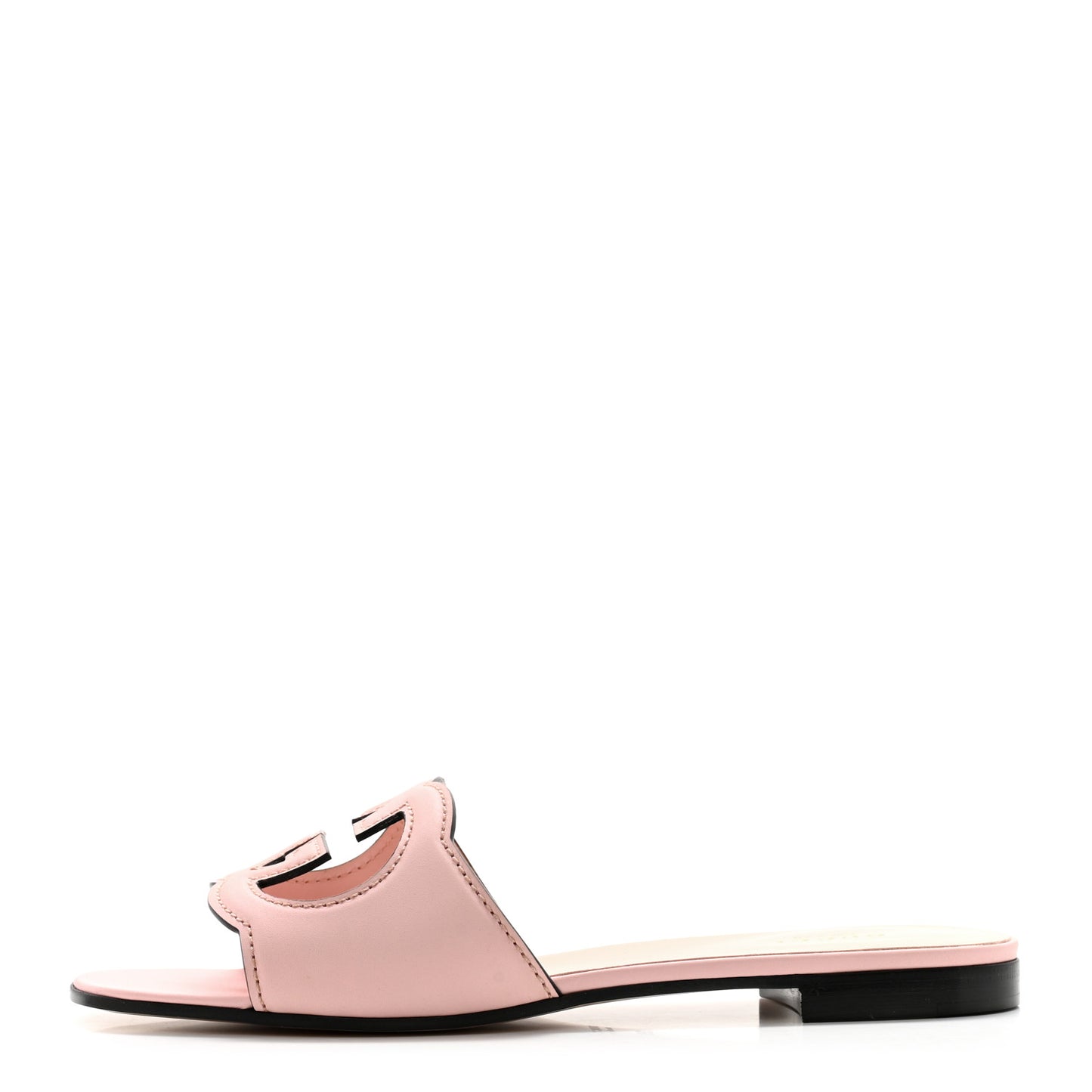 Cosmos Softy Calfskin Interlocking G Cut Out Slide Sandals 39 Pastel Pink