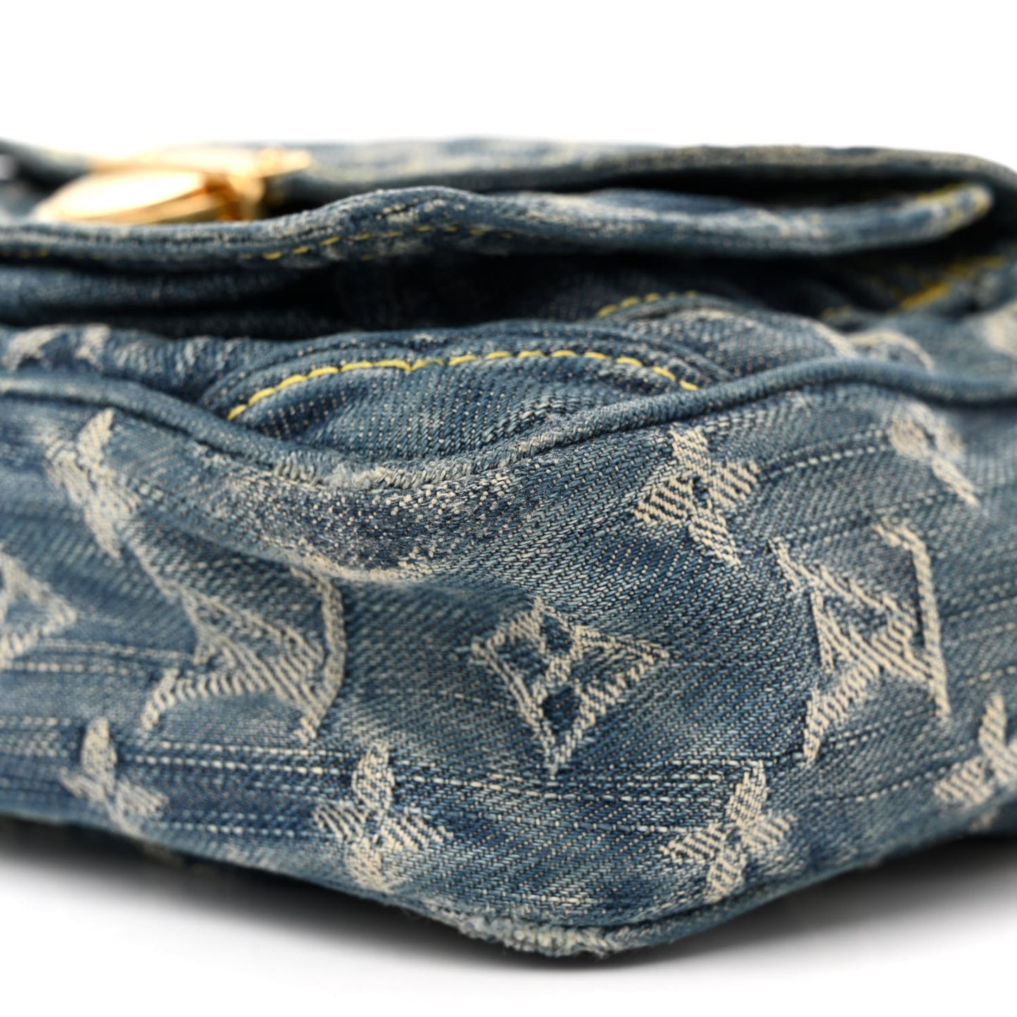 Monogram Denim Bum Bag Blue