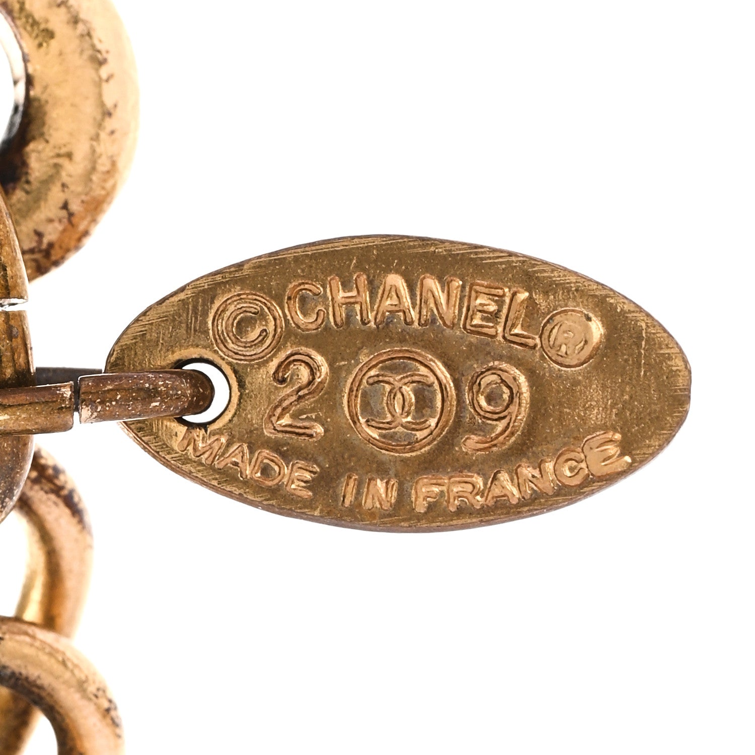 Chanel Metal CC Long Chain Necklace Gold 5 of 5