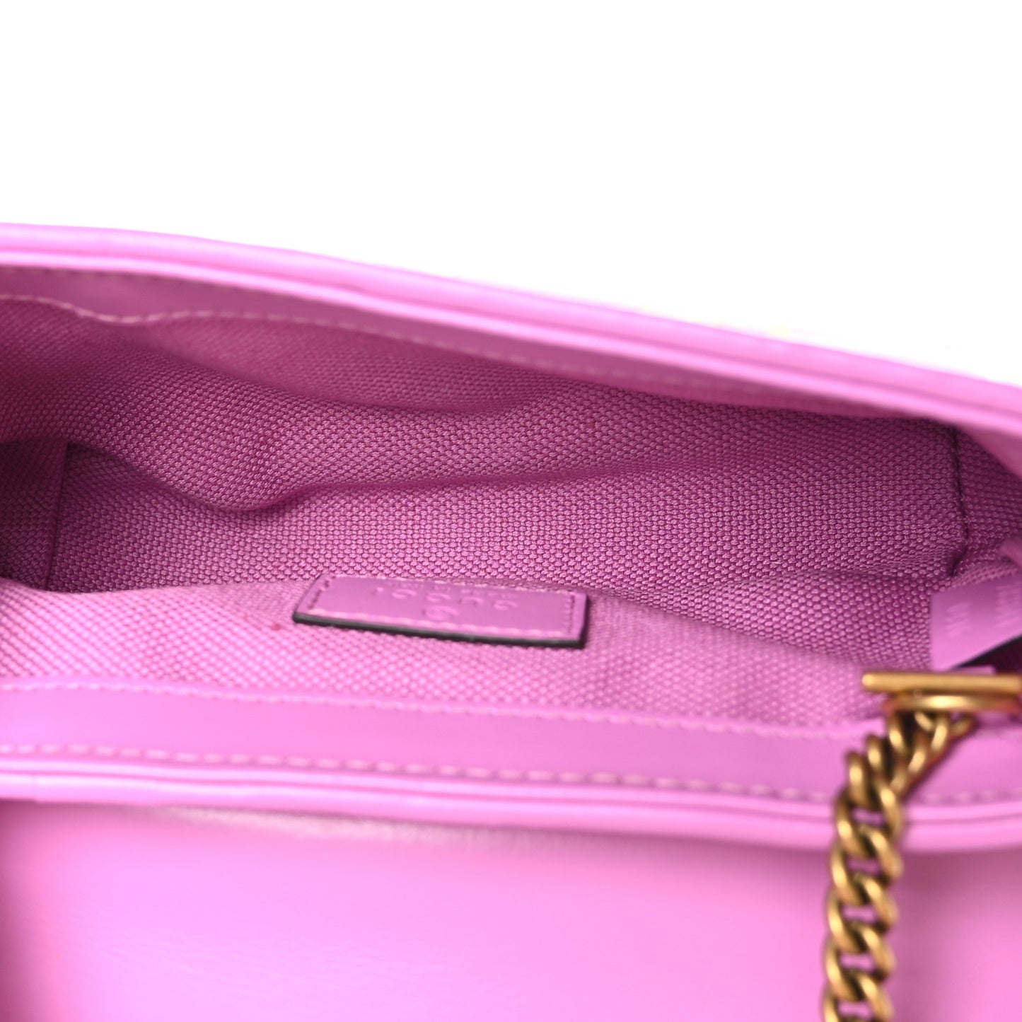Monogram Super Mini GG Marmont Shoulder Bag Lilac Yellow