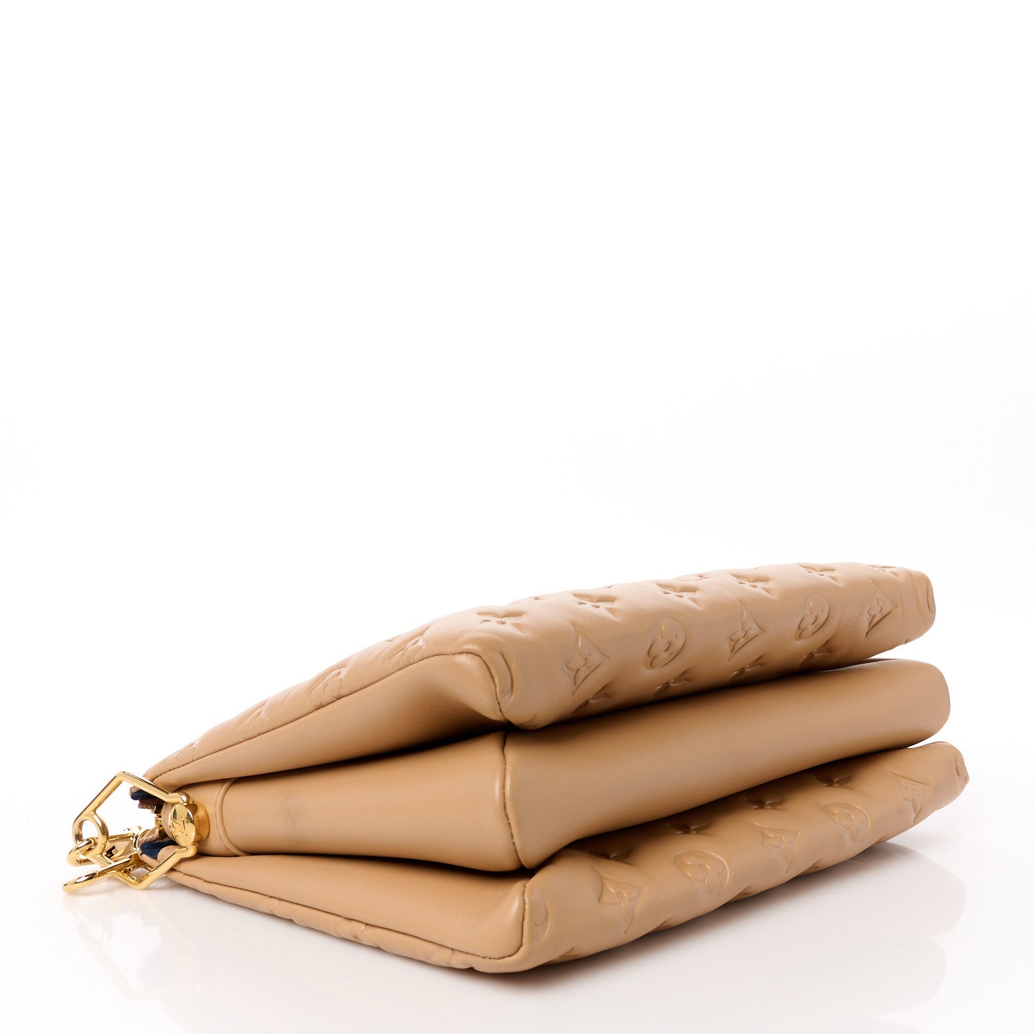 Louis Vuitton Lambskin Embossed Monogram Coussin PM Camel 4 of 12