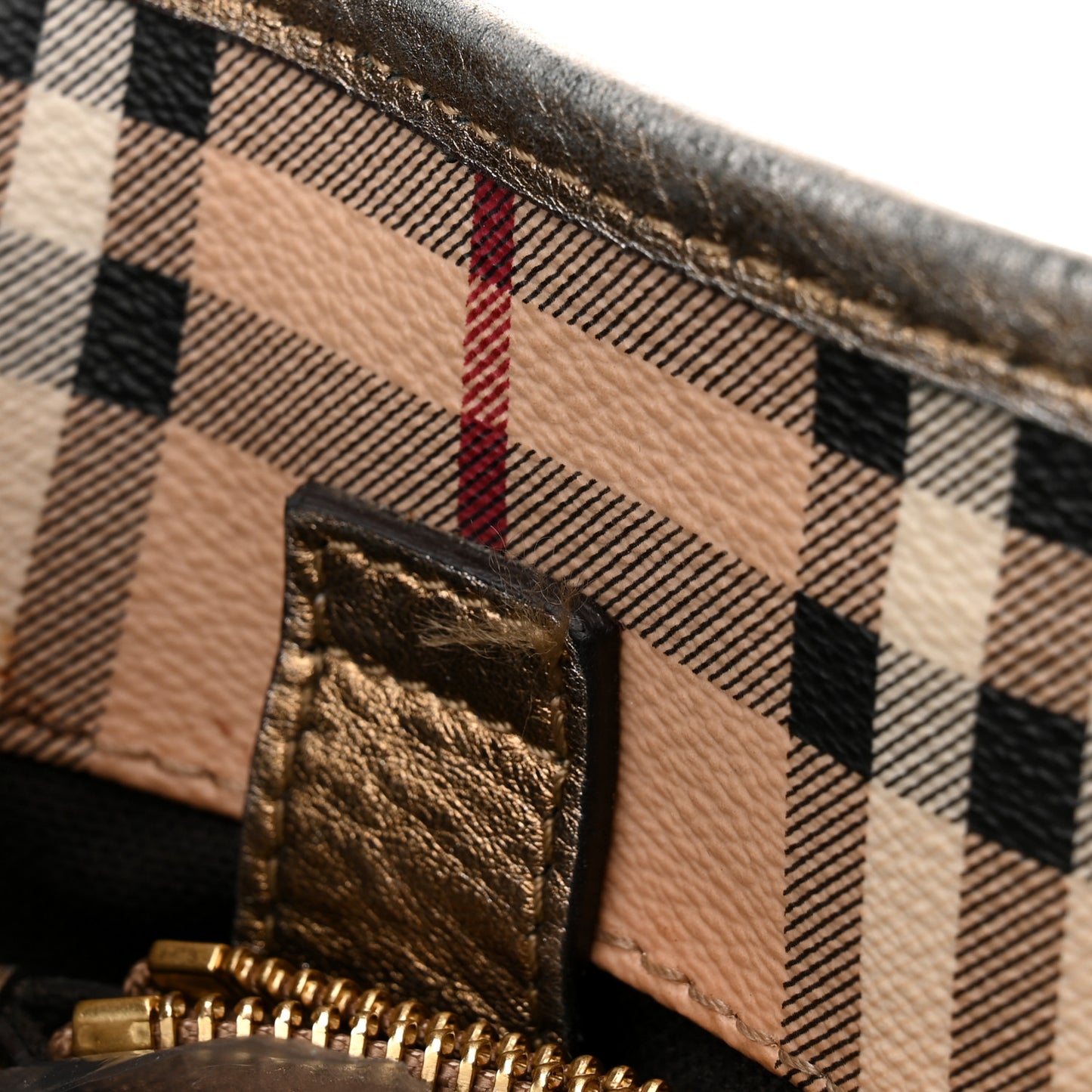 Haymarket Check Small Canterbury Tote Bronze