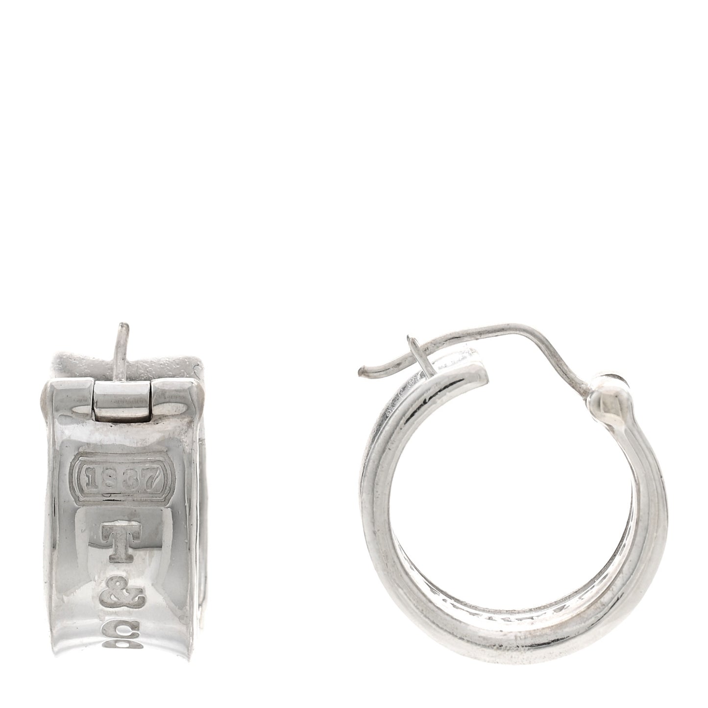 Sterling Silver Wide 1837 Hoop Earrings