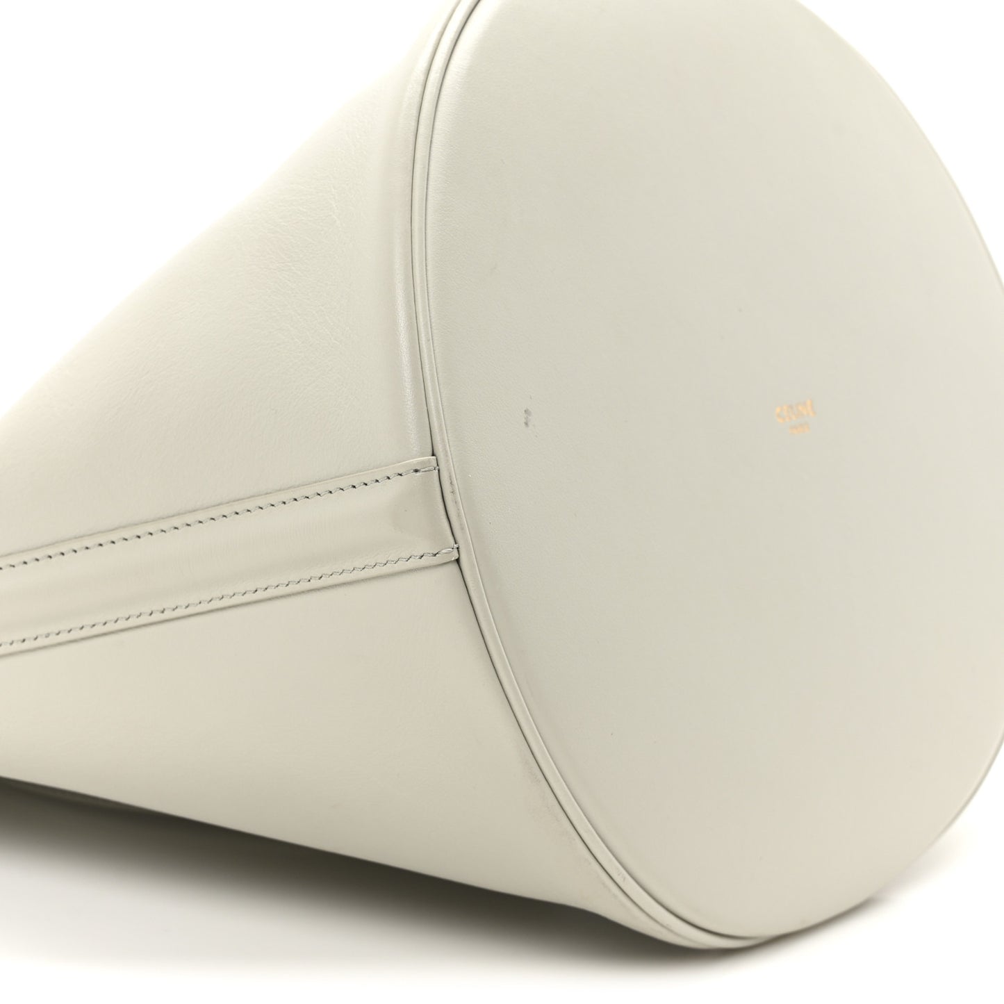 Smooth Calfskin Bucket 16 Light Stone