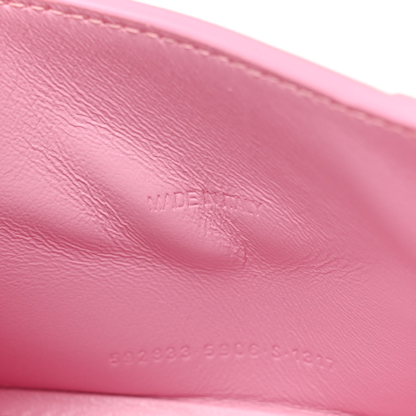 Shiny Box Calfskin Tonal B Hourglass Top Handle Bag XS Candy Pink