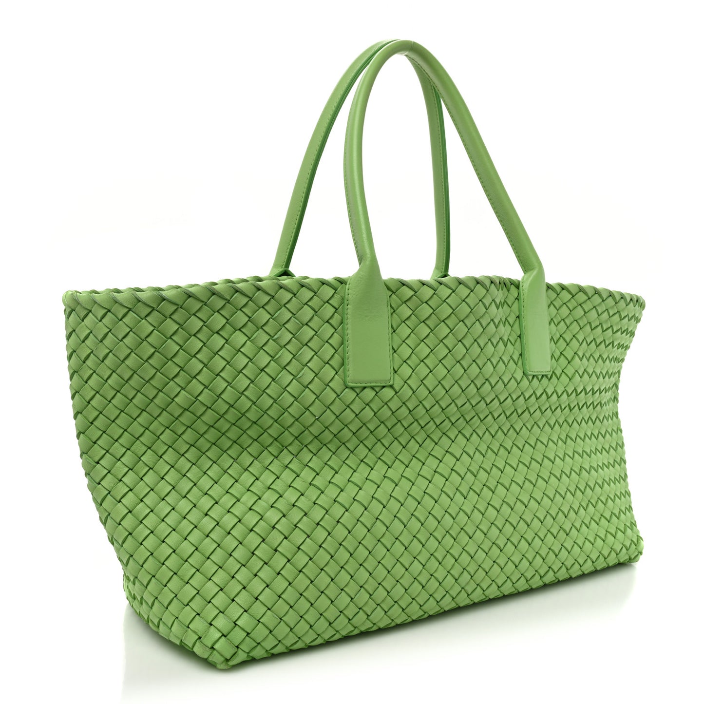 Nappa Intrecciato Tote Bag Green