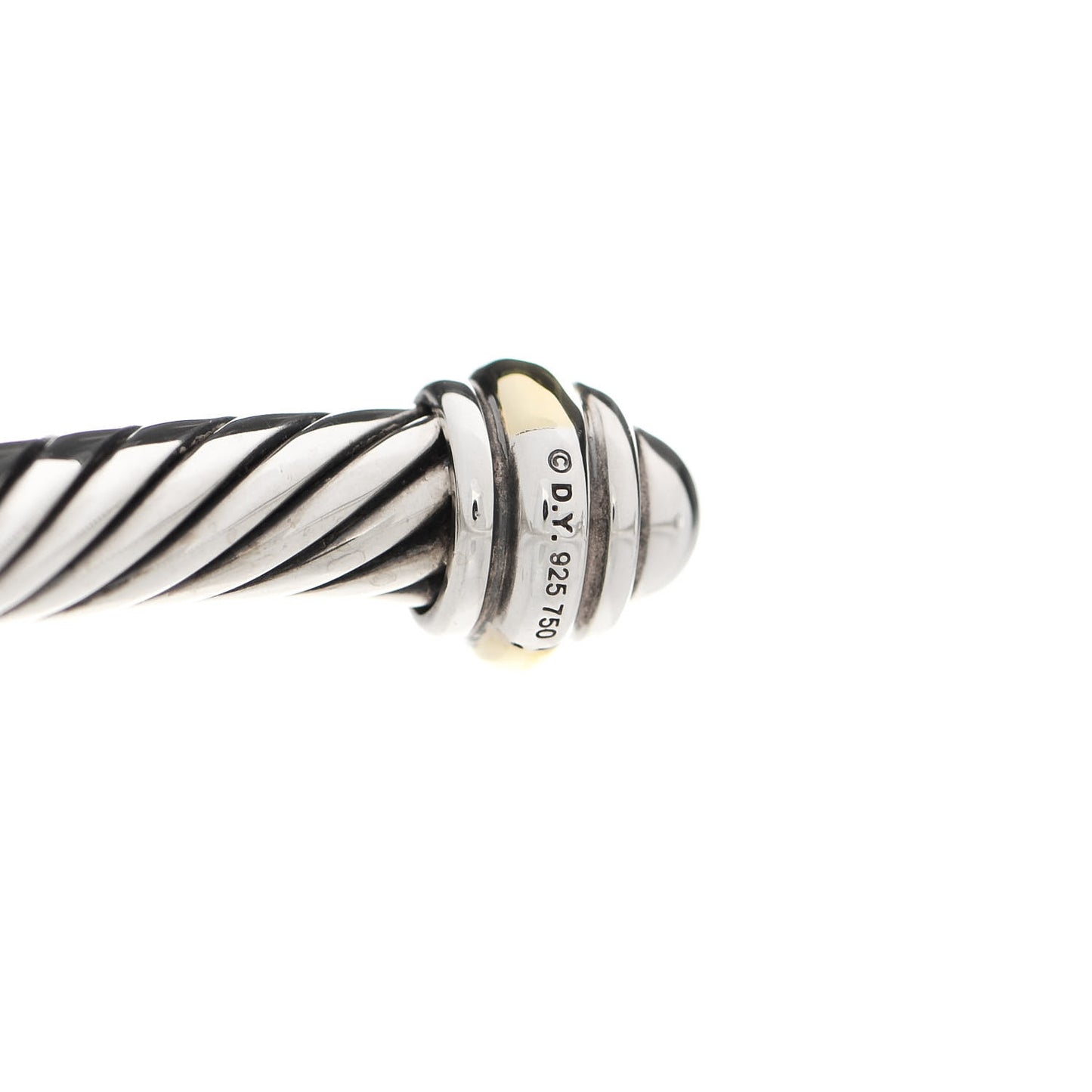 Sterling Silver 18K Yellow Gold 4mm Cable Classics Bracelet