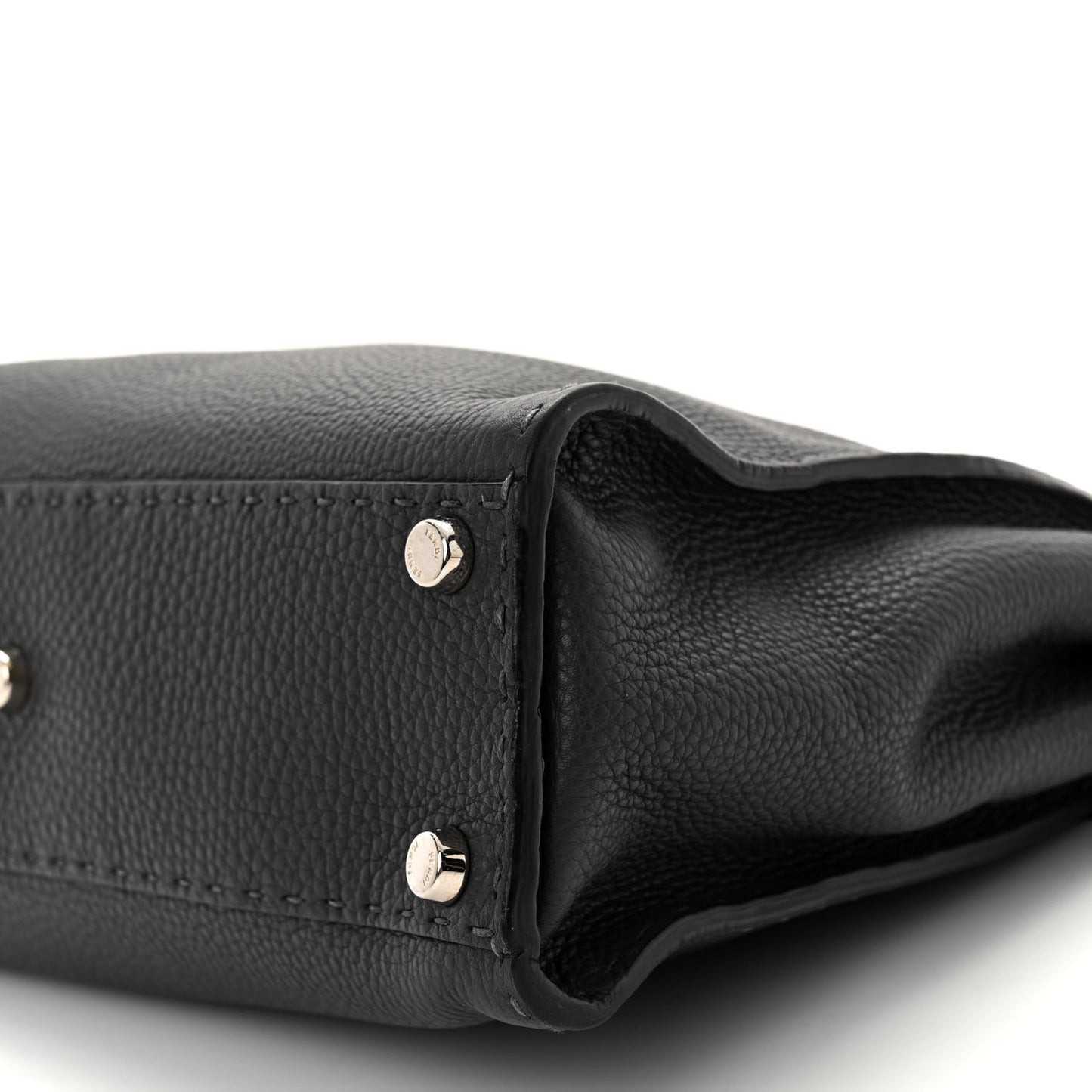 Cuoio Romano Selleria Bi-Color Medium Peekaboo Iconic Satchel Asfalto Latte