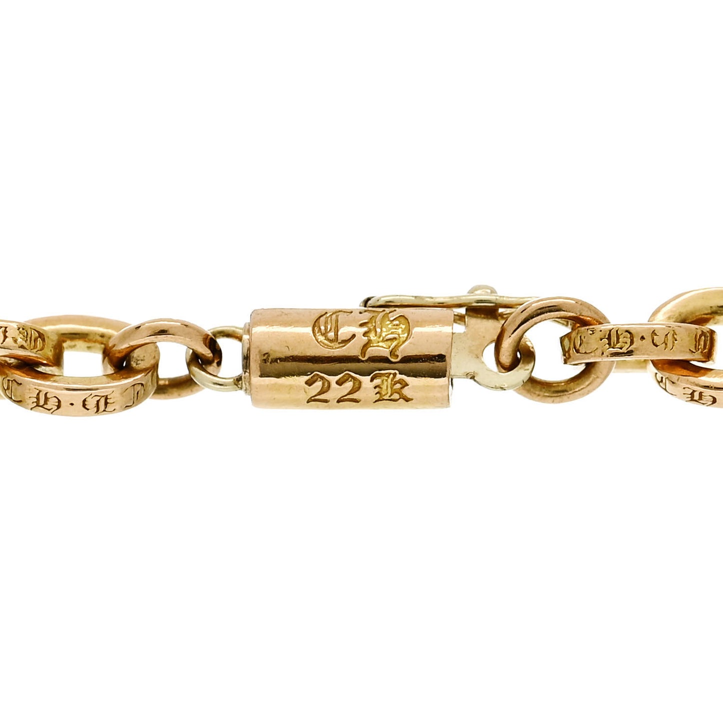 22K Yellow Gold Paperclip Bracelet