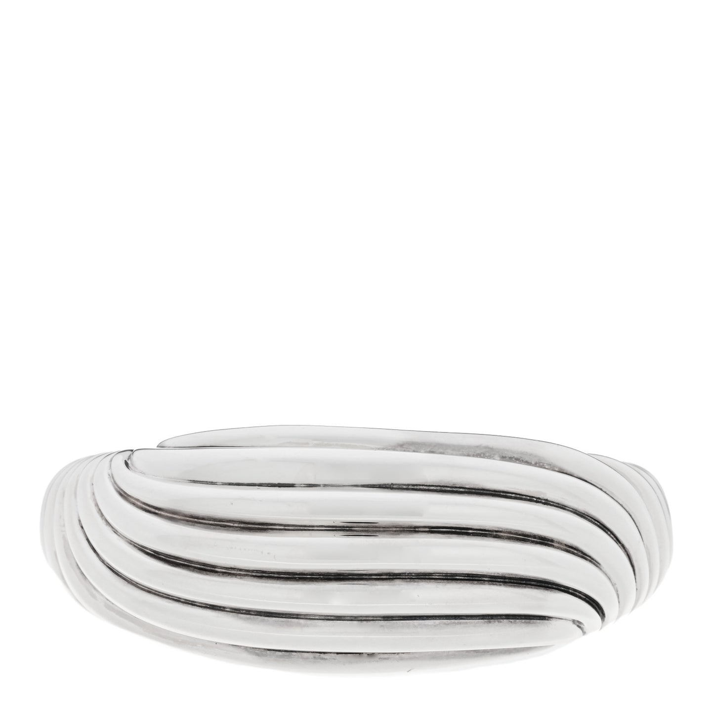 Sterling Silver 27mm Sculpted Cable Cuff Bracelet