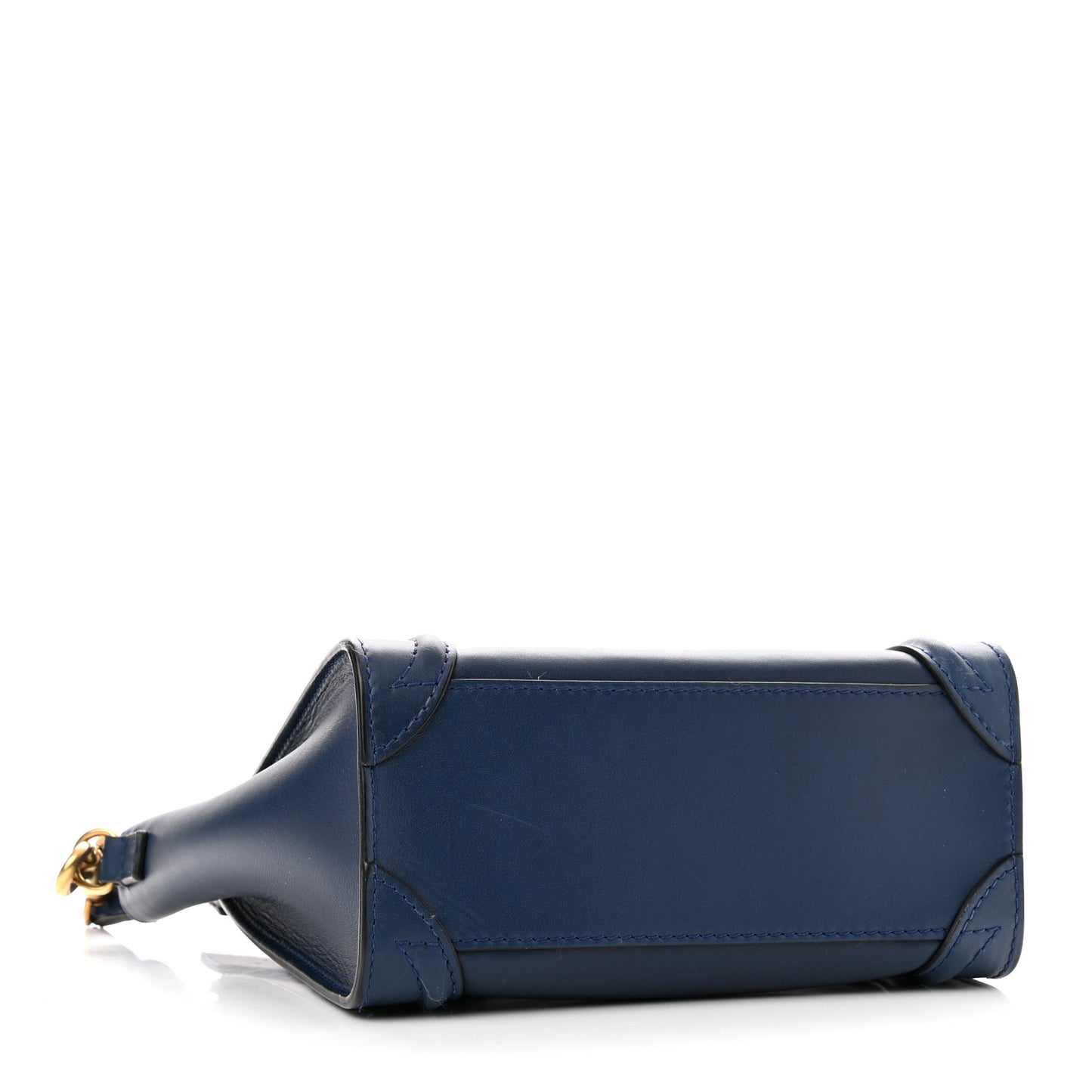 Smooth Calfskin Nano Luggage Ocean Blue Black