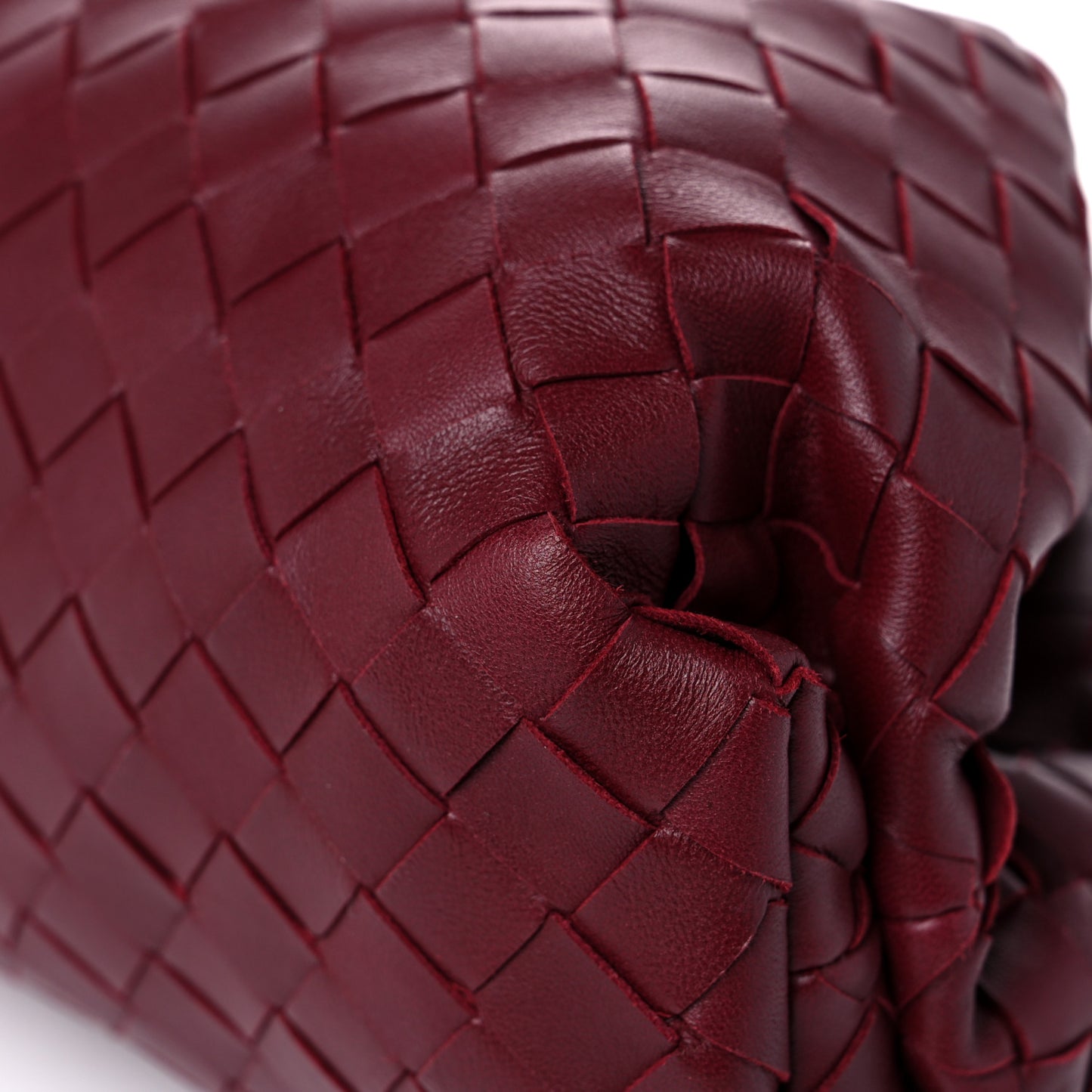Nappa Maxi Intrecciato The Pouch Oversized Clutch Bordeaux