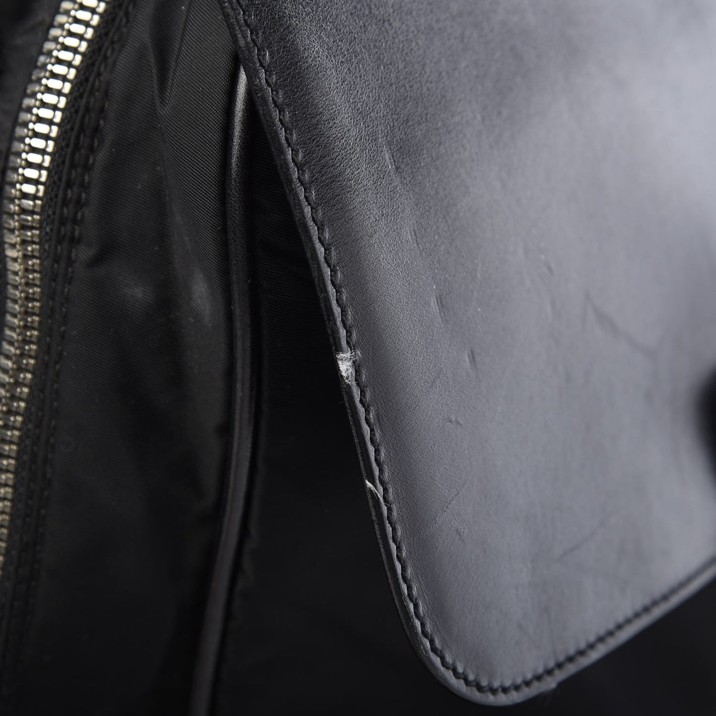 Soft Calfskin Tessuto Nylon Travel Bag Black