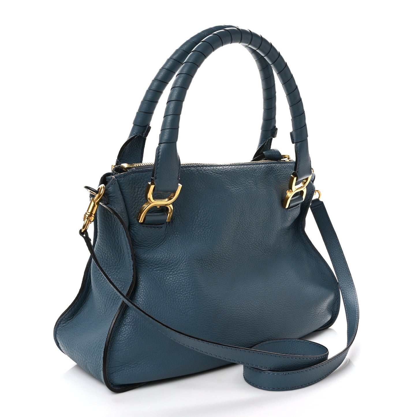 Calfskin Medium Marcie Satchel Blue