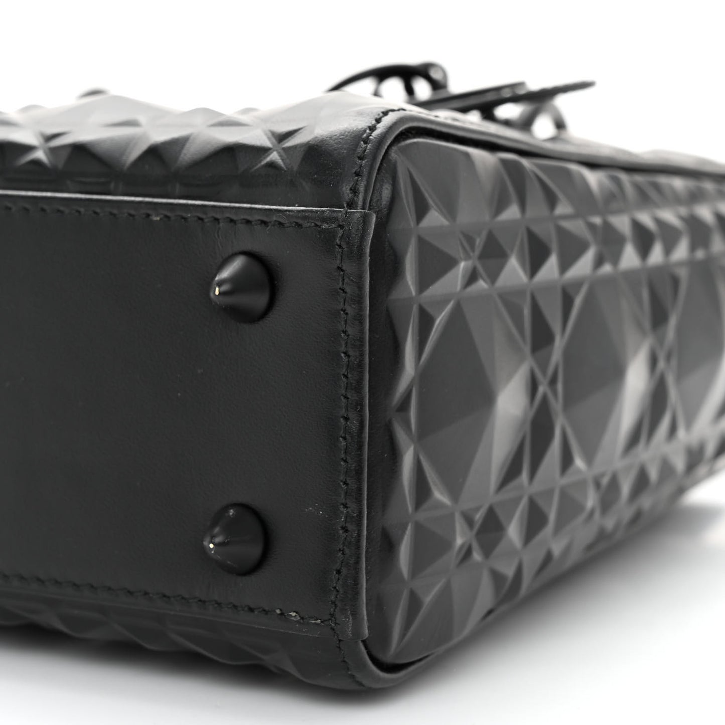 Calfskin Cannage Diamond Small My ABCDior Lady Dior Black