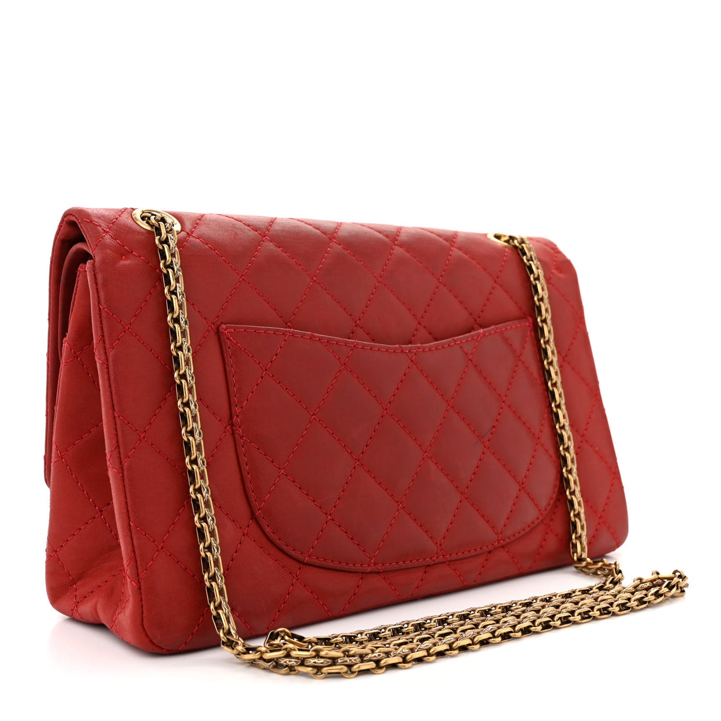Iridescent Calfskin Quilted 2.55 Reissue 226 Flap Red