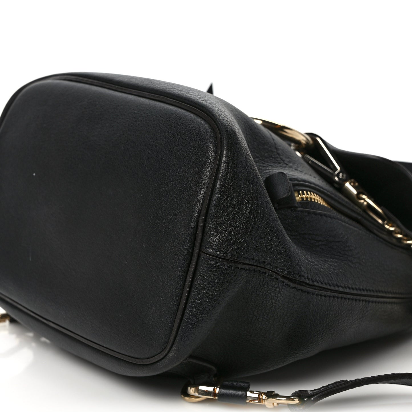 Suede Calfskin Small Faye Backpack Black