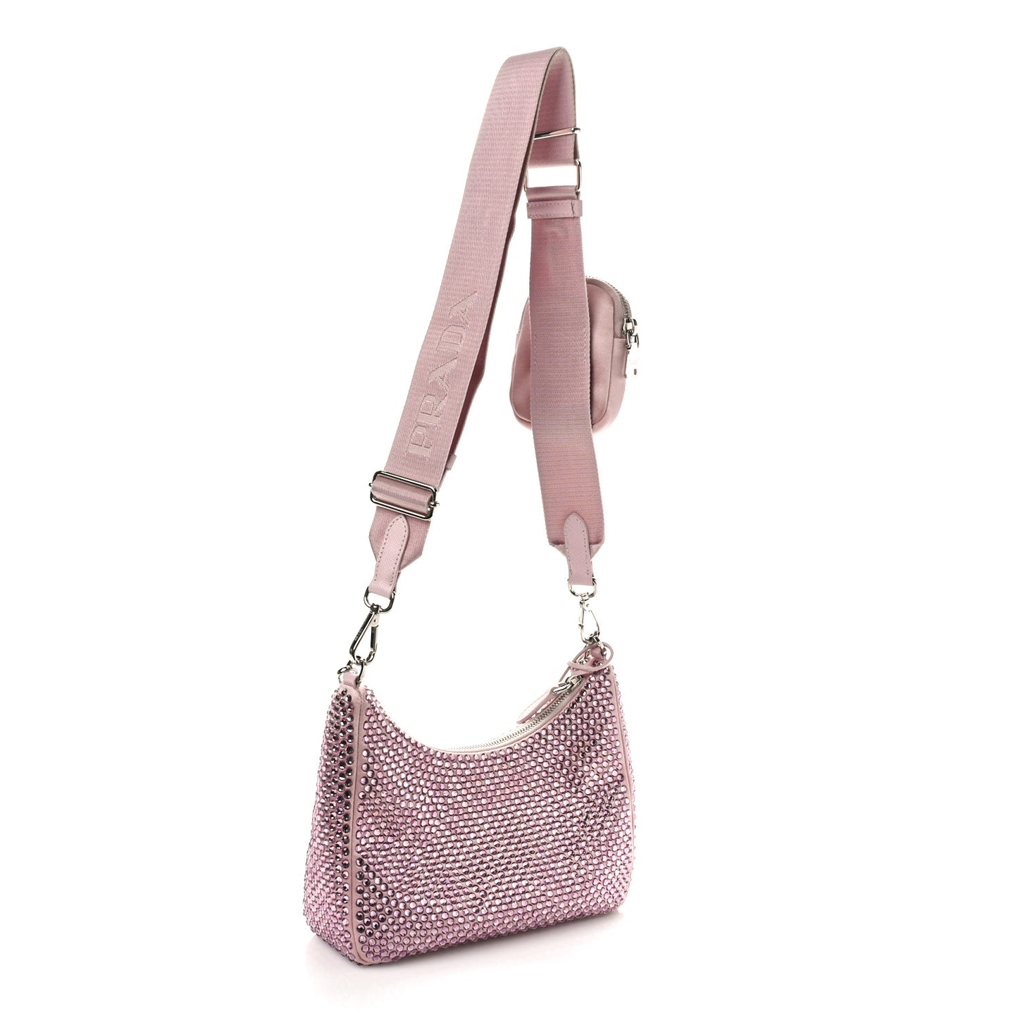 Satin Crystal Re-Edition 2005 Shoulder Bag Alabastro