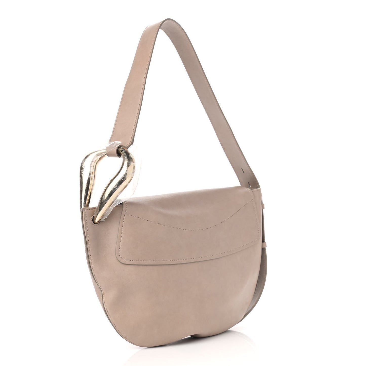 Grain Calfskin Kiss Hobo Motty Grey