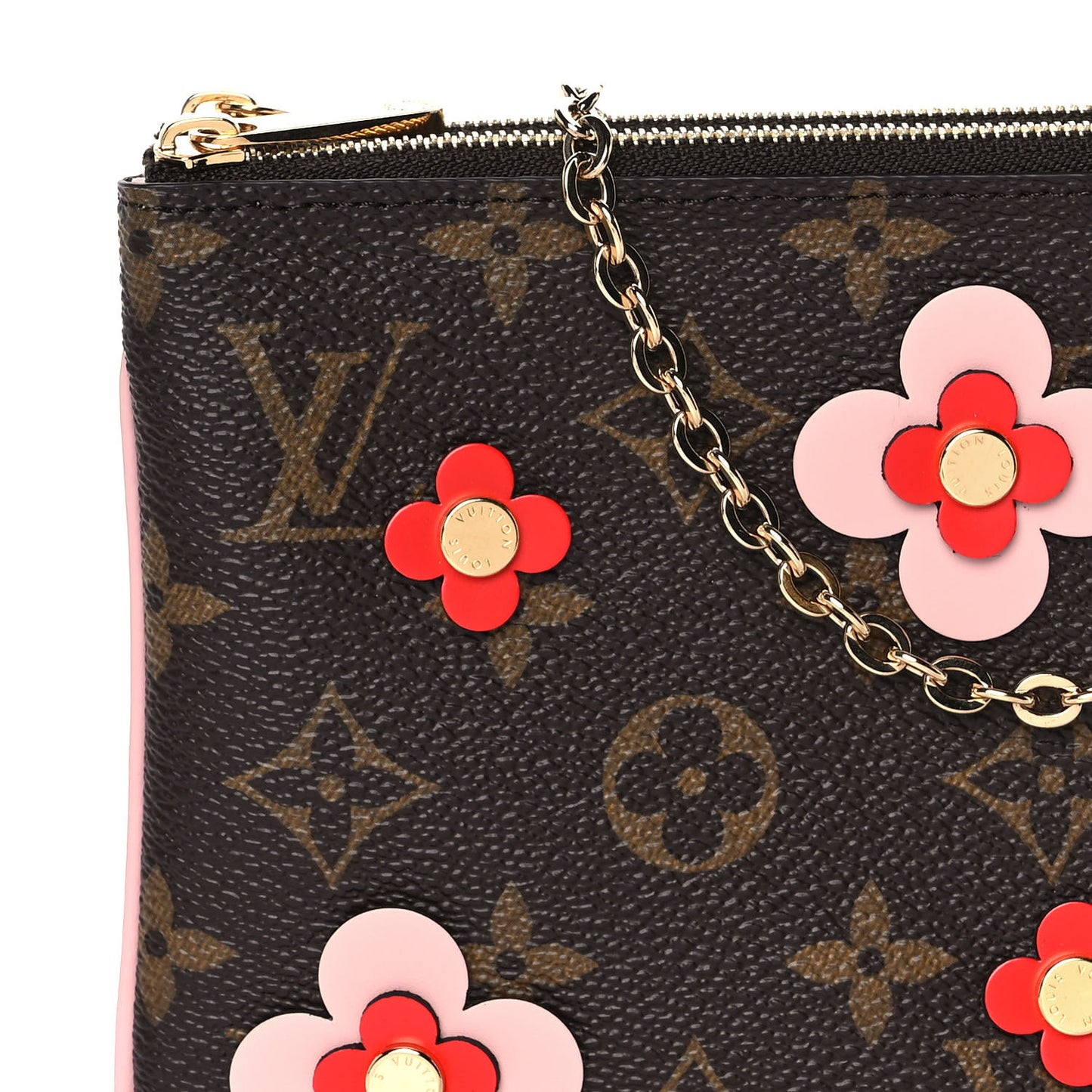 Monogram Blooming Flowers Double Zip Pochette